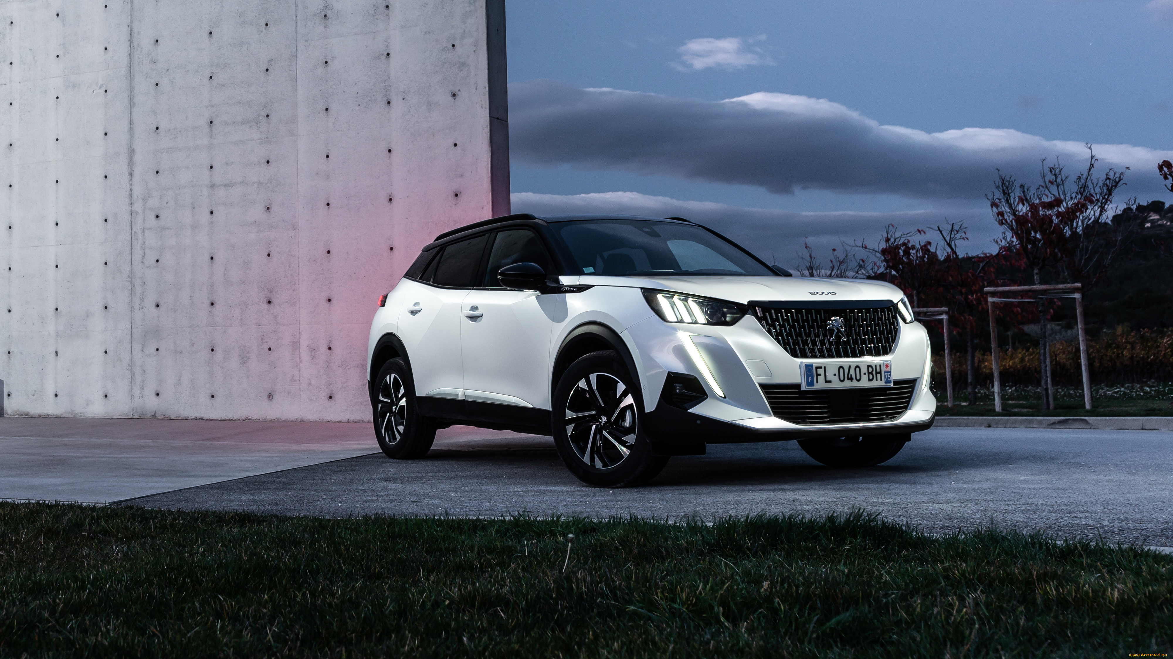 peugeot, 2008, gt, line, 2019, автомобили, peugeot, 2008, белый, gt, line, 2019, кроссовер