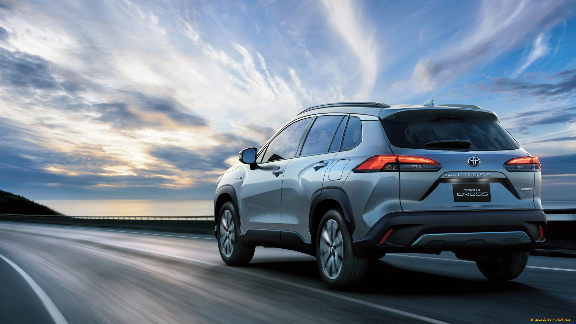 2021, toyota, corolla, cross, hybrid, автомобили, toyota, corolla, cross, 2021, гибрид, экстерьер, вид, сзади, кроссовер, новая, модель, королла, кросс, японские, тойота