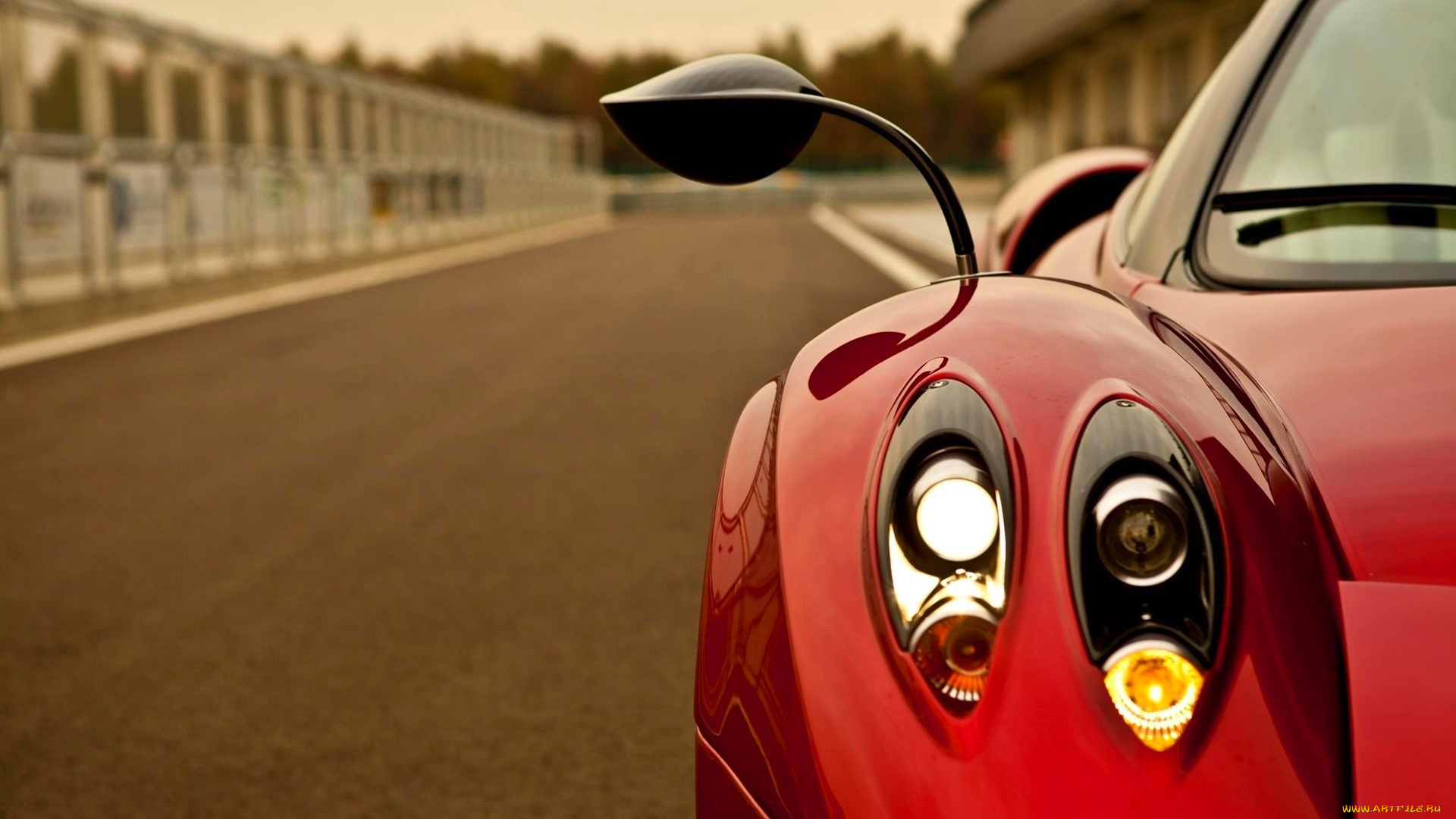 pagani, huayra, автомобили, фрагменты, автомобиля, красный, фара