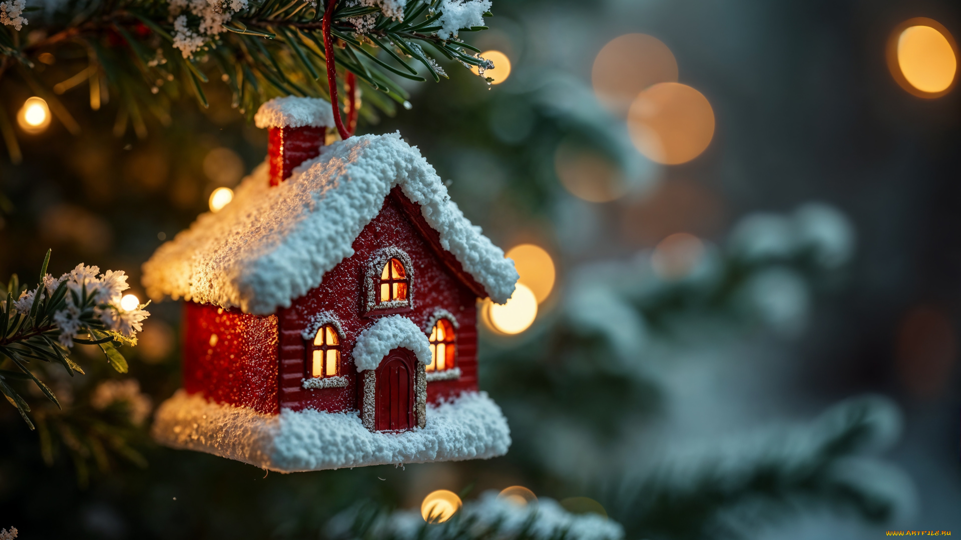 праздничные, украшения, домик