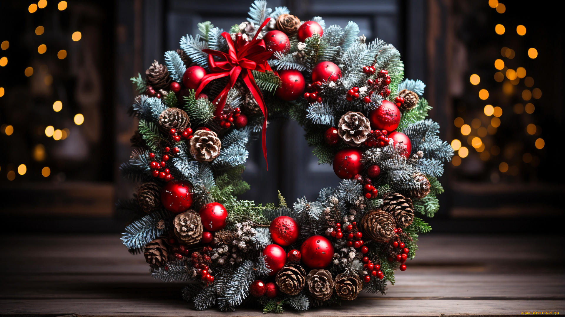 праздничные, украшения, венок