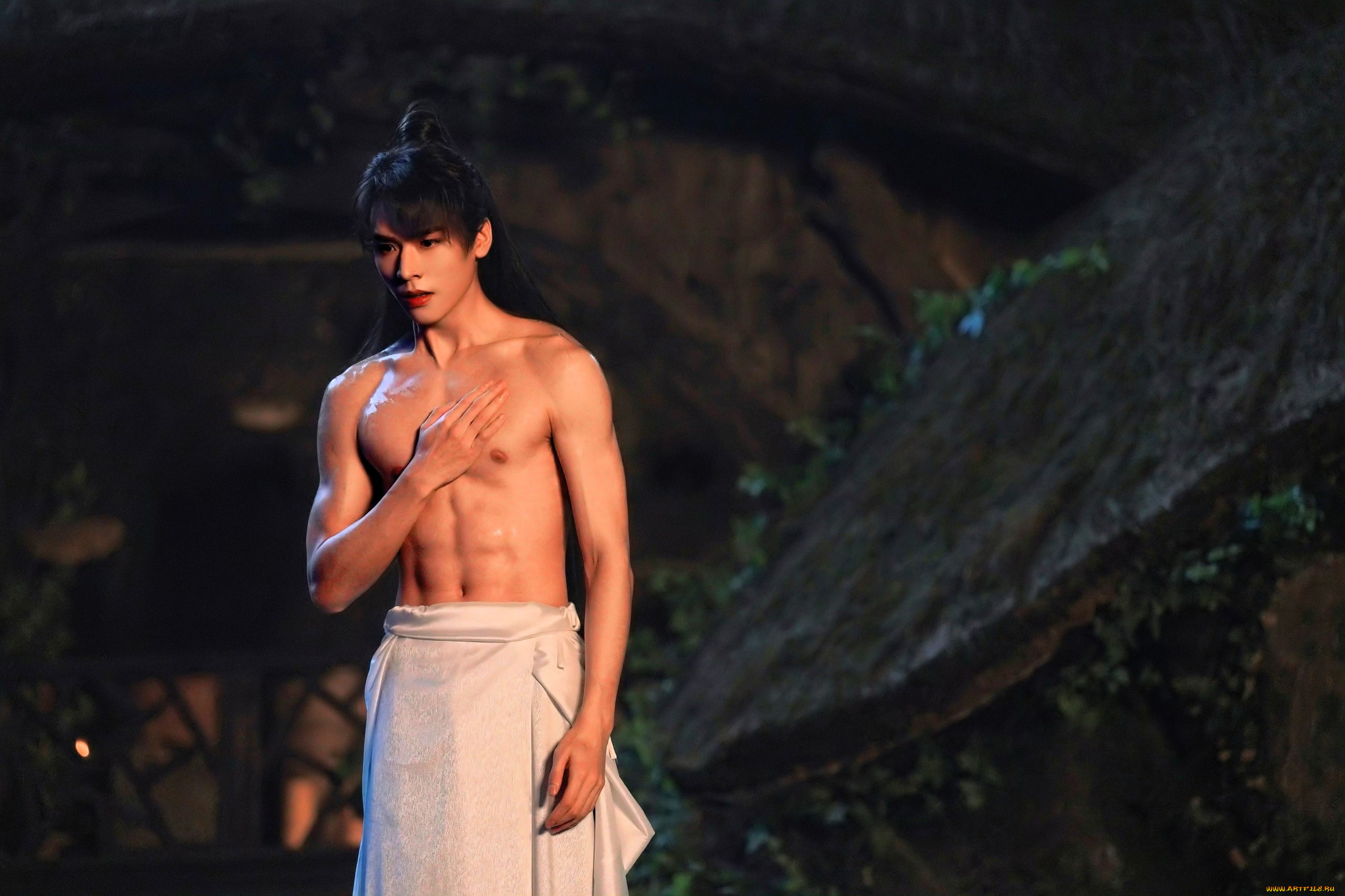 кино, фильмы, fox, spirit, matchmaker, yue, hong, парень, полотенце, окно, скала