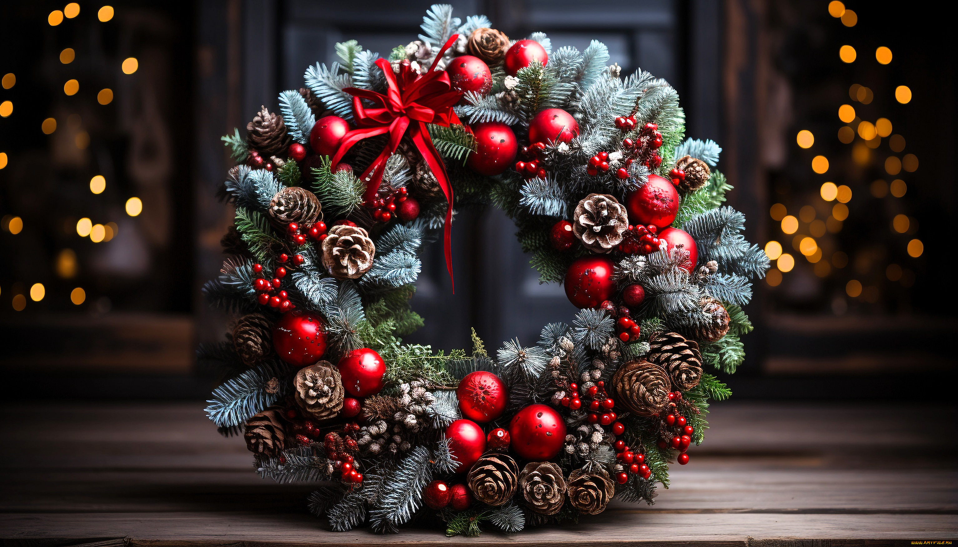 праздничные, украшения, венок