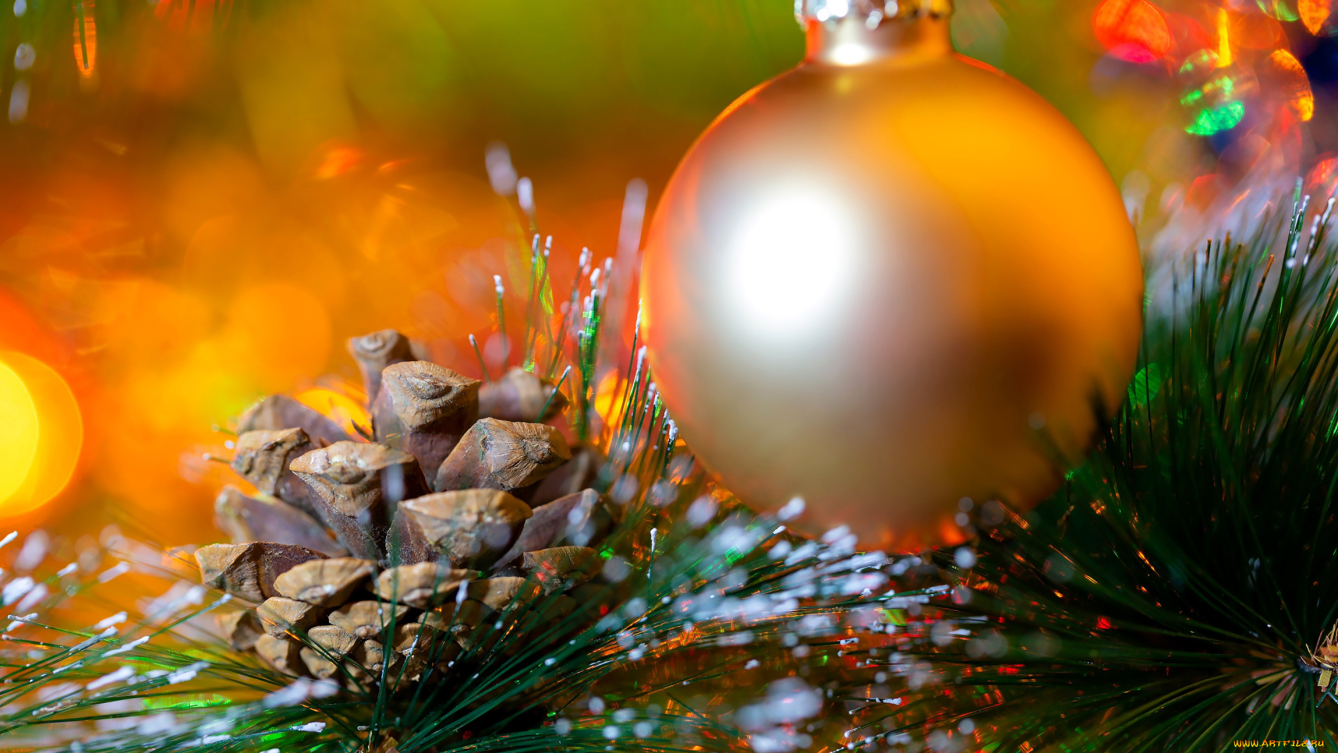 праздничные, шары, шарик, шишка, ёлка, украшения