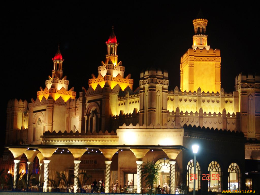 eilat, israel, города, огни, ночного