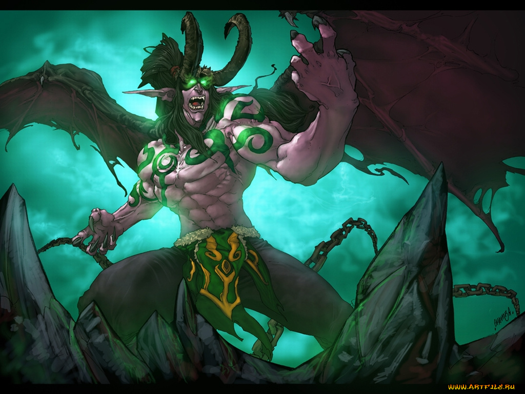 illidan, by, rubinh0, фэнтези, демоны