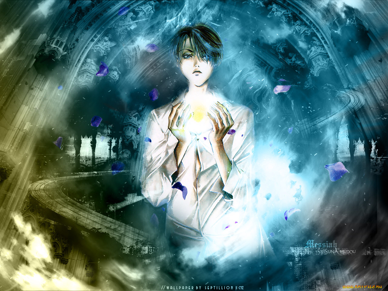 аниме, angel, sanctuary