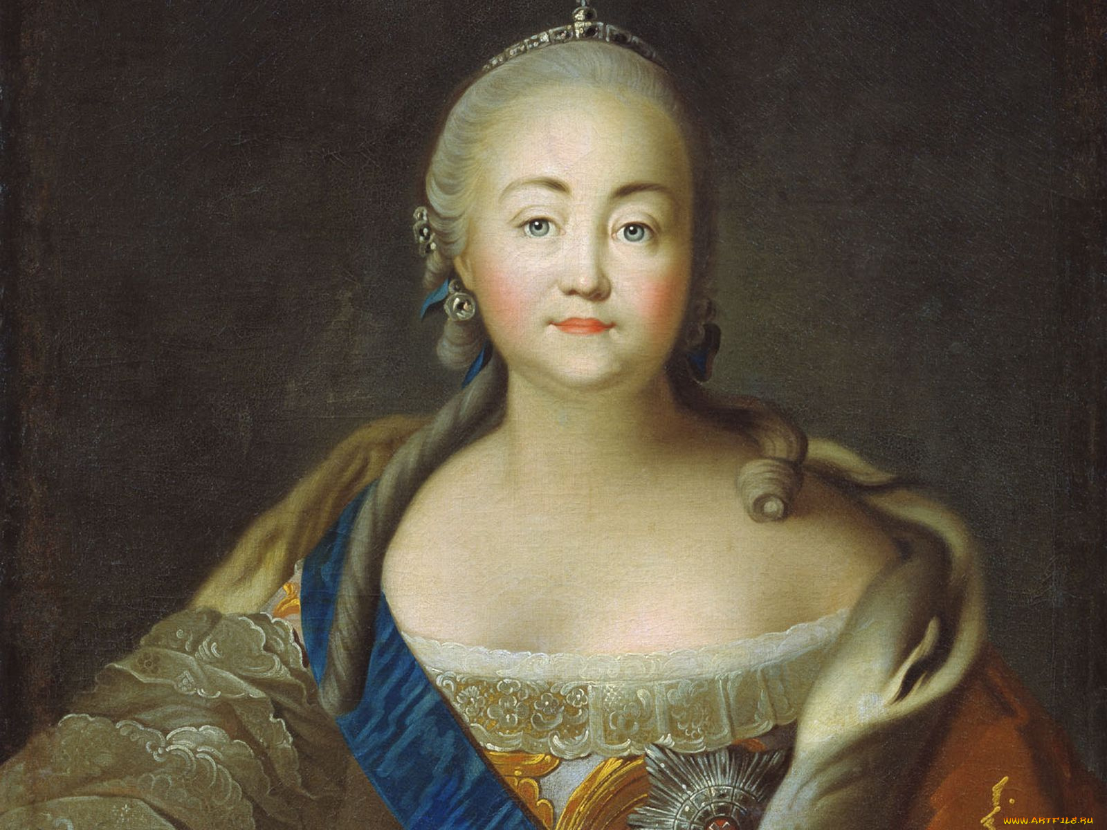императрица, елизавета, петровна, рисованные, иван, аргунов