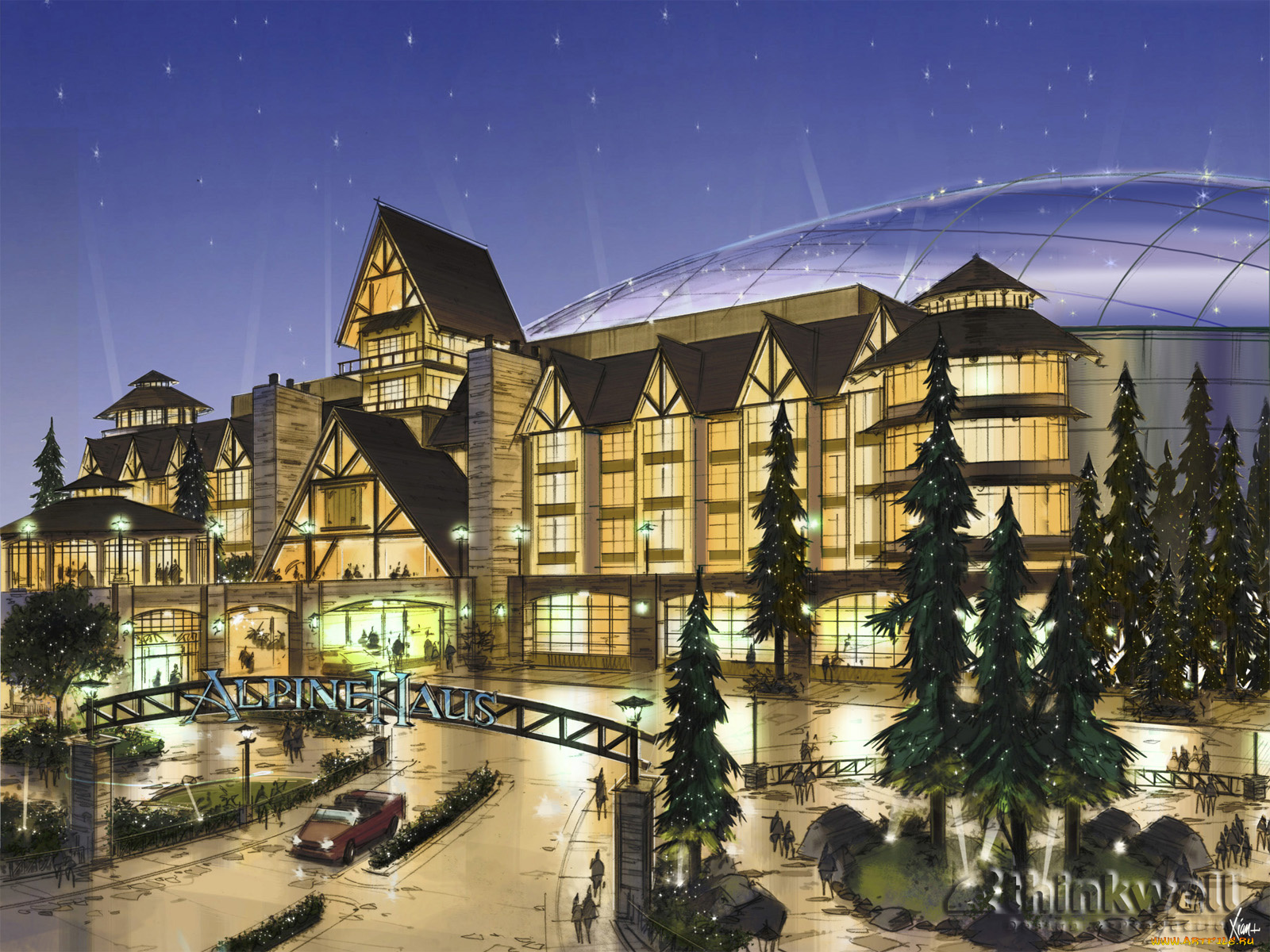 рисованные, города