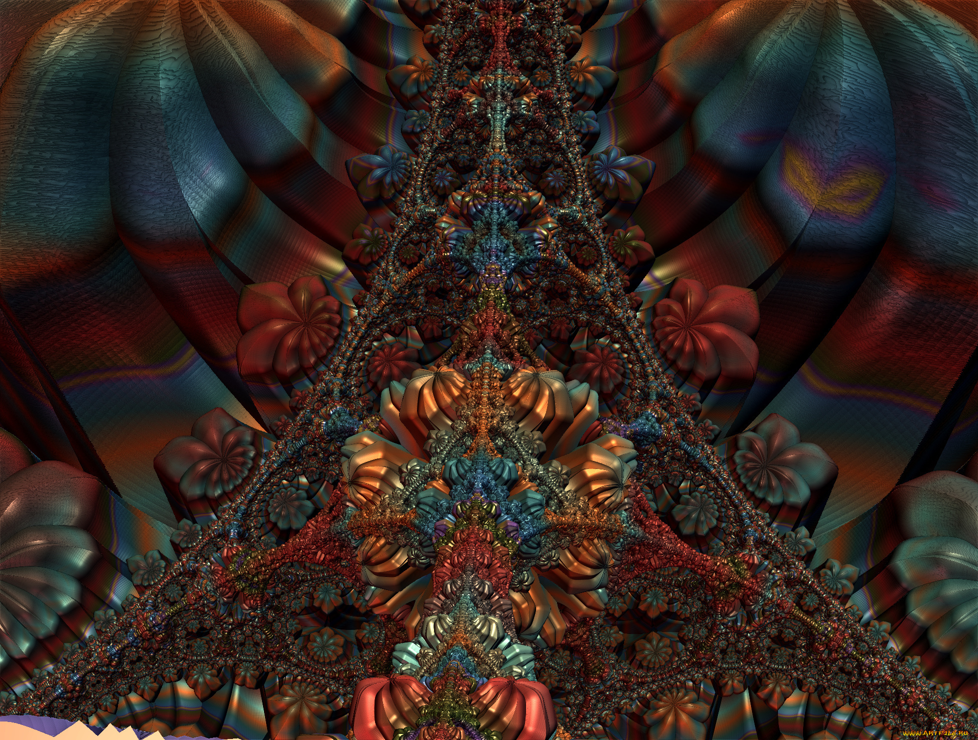3д, графика, fractal, фракталы, фон, узор