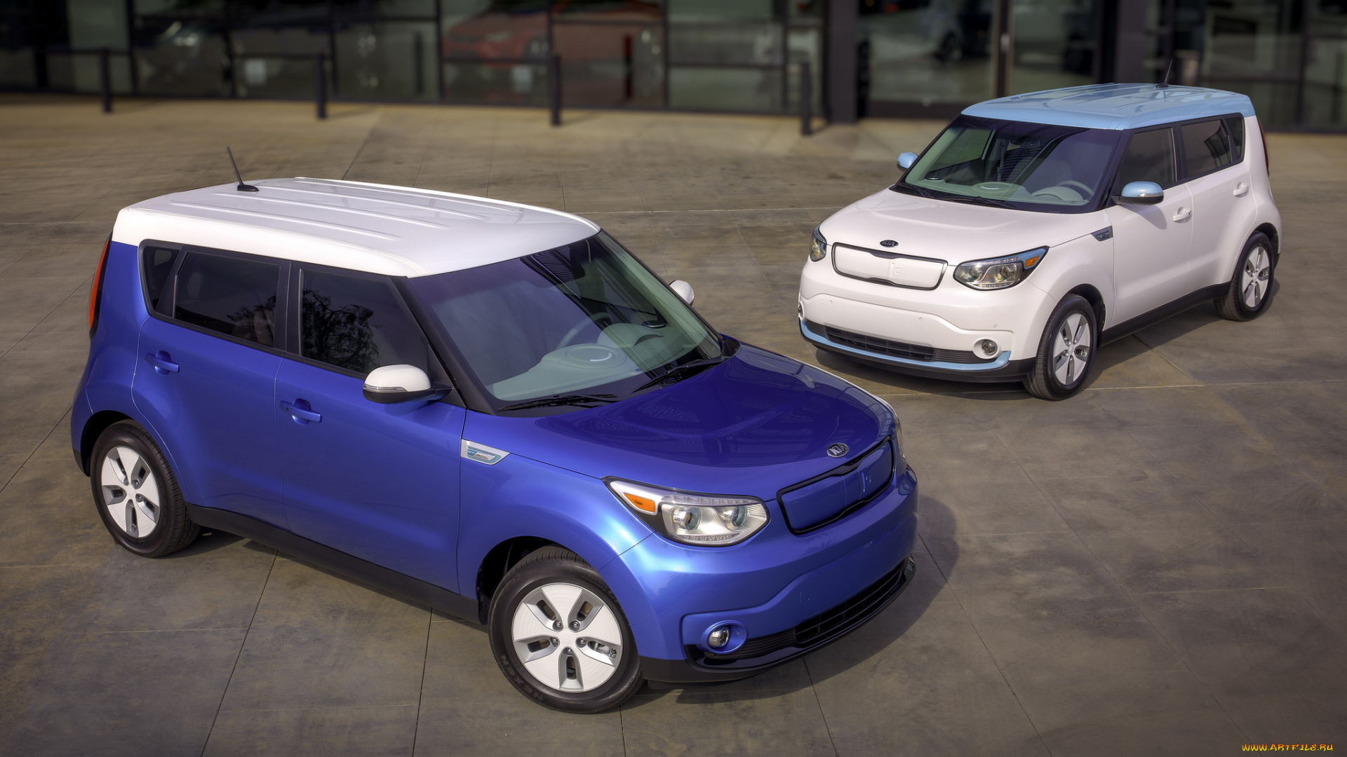 автомобили, kia, синий, 2014г, ev, soul