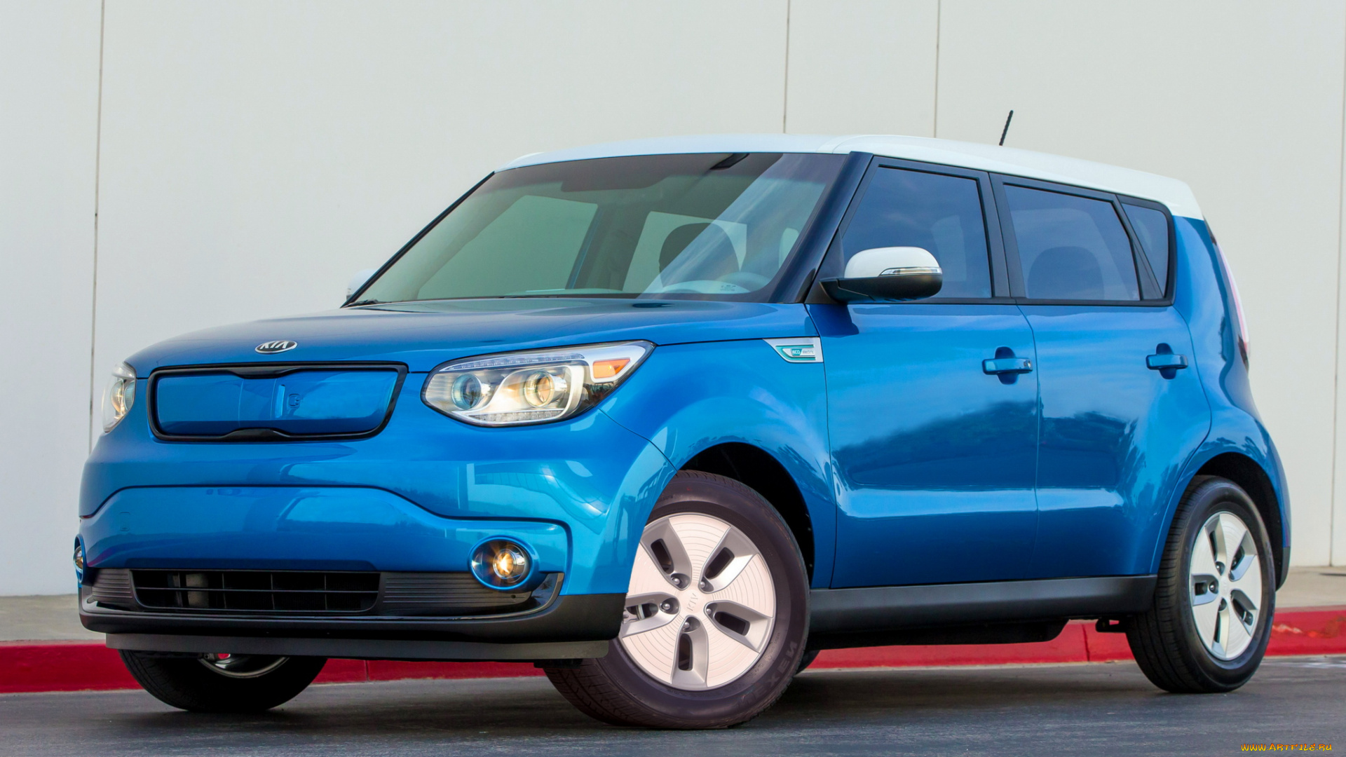 автомобили, kia, синий, soul, ev, 2014г
