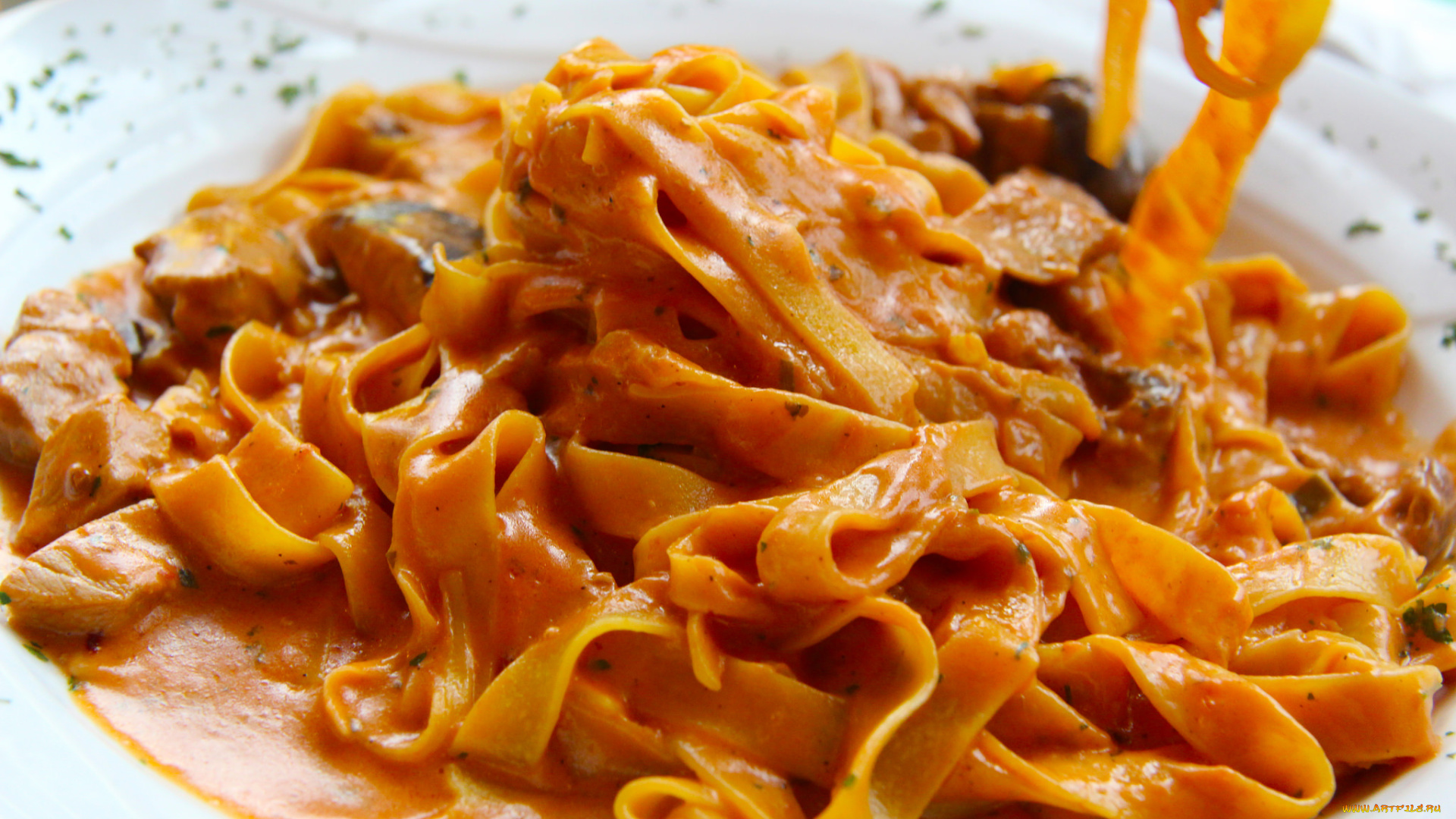 еда, макаронные, блюда, тальятелле