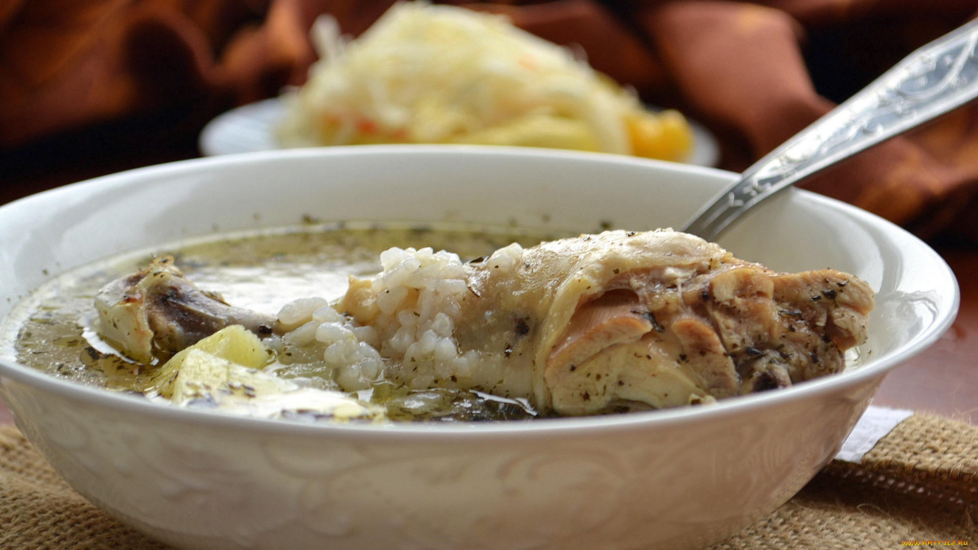 еда, первые, блюда, суп, курица