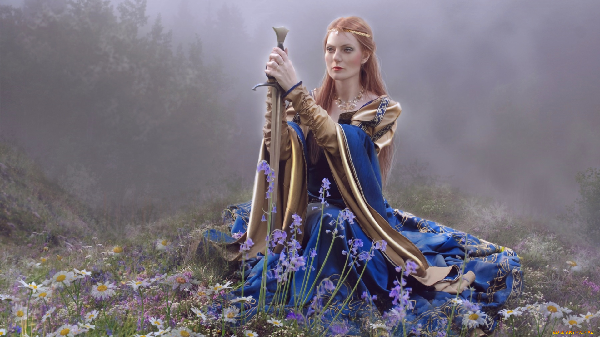 фэнтези, -1фотоарт, платье, меч