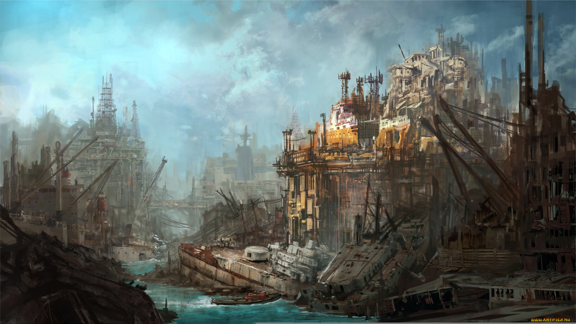 фэнтези, иные, миры, , иные, времена, разрушение, иной, постапокалипсис, руины, мир