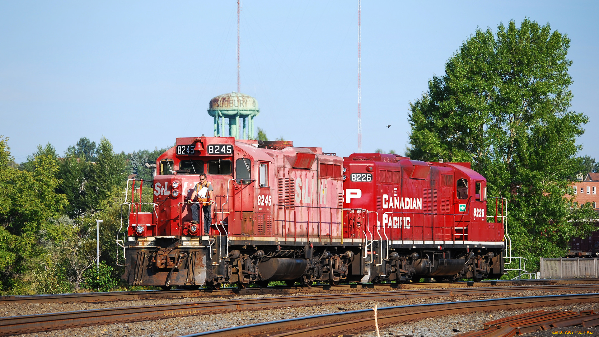 техника, поезда, локомотив, рельсы