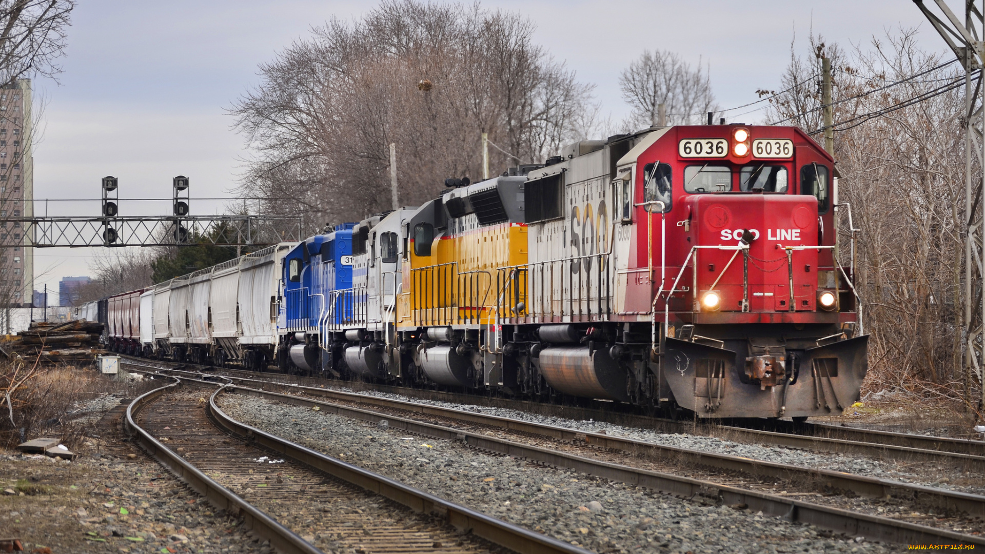 техника, поезда, рельсы, локомотив