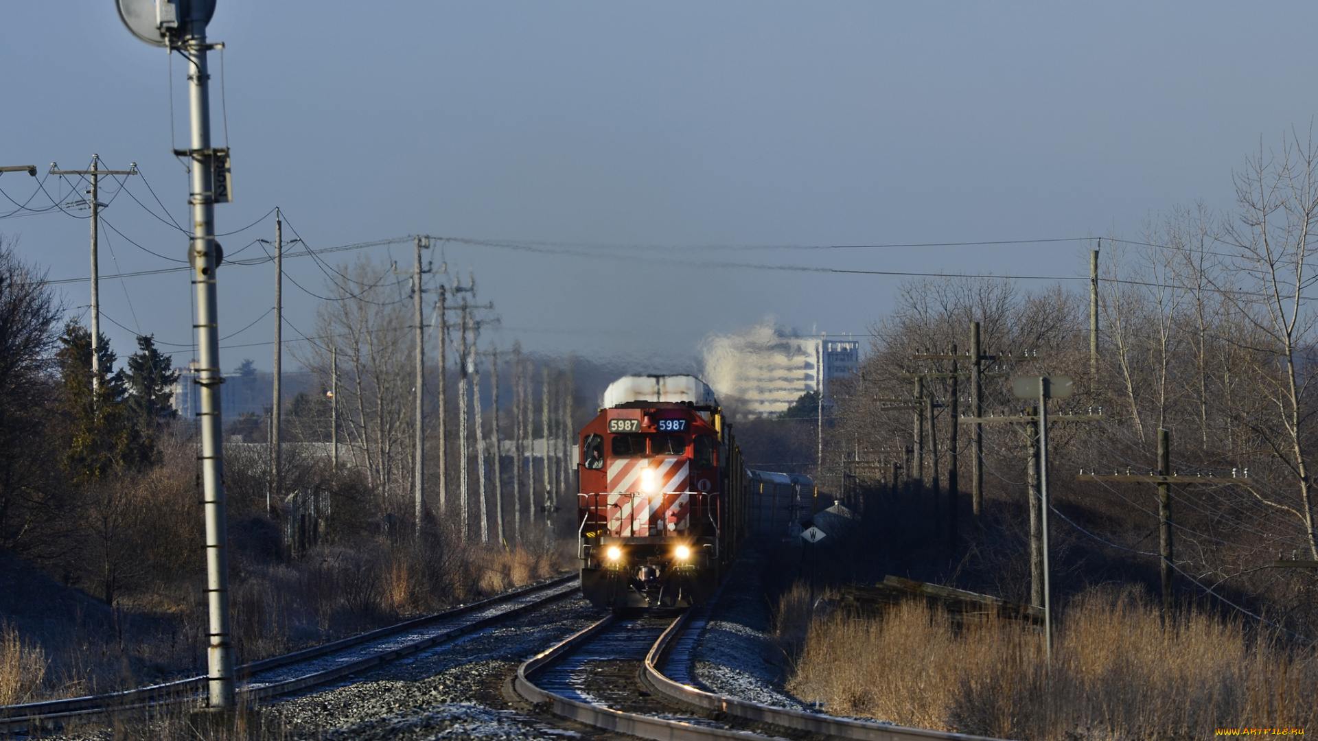 техника, поезда, рельсы, локомотив
