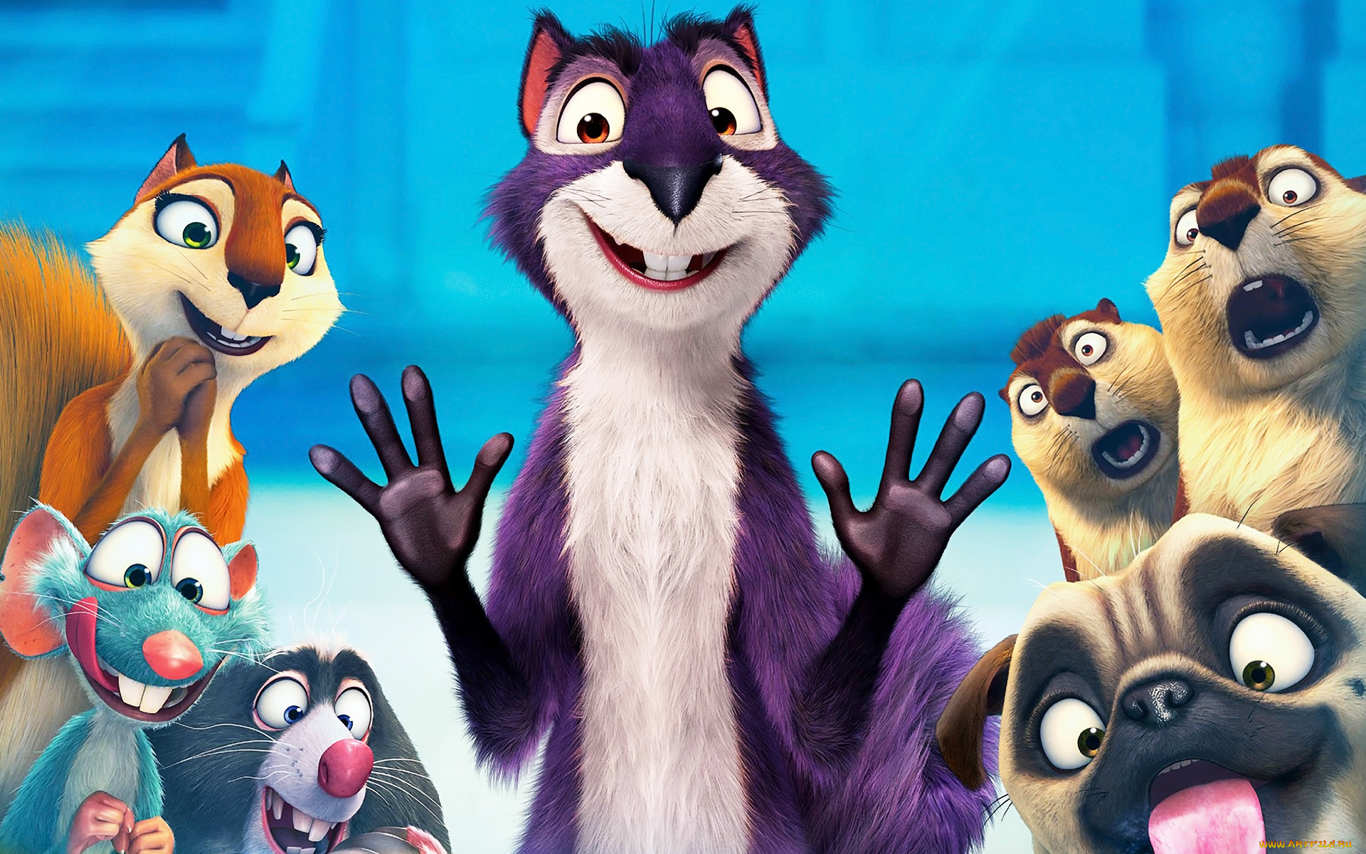 the, nut, job, мультфильмы, реальная, белка