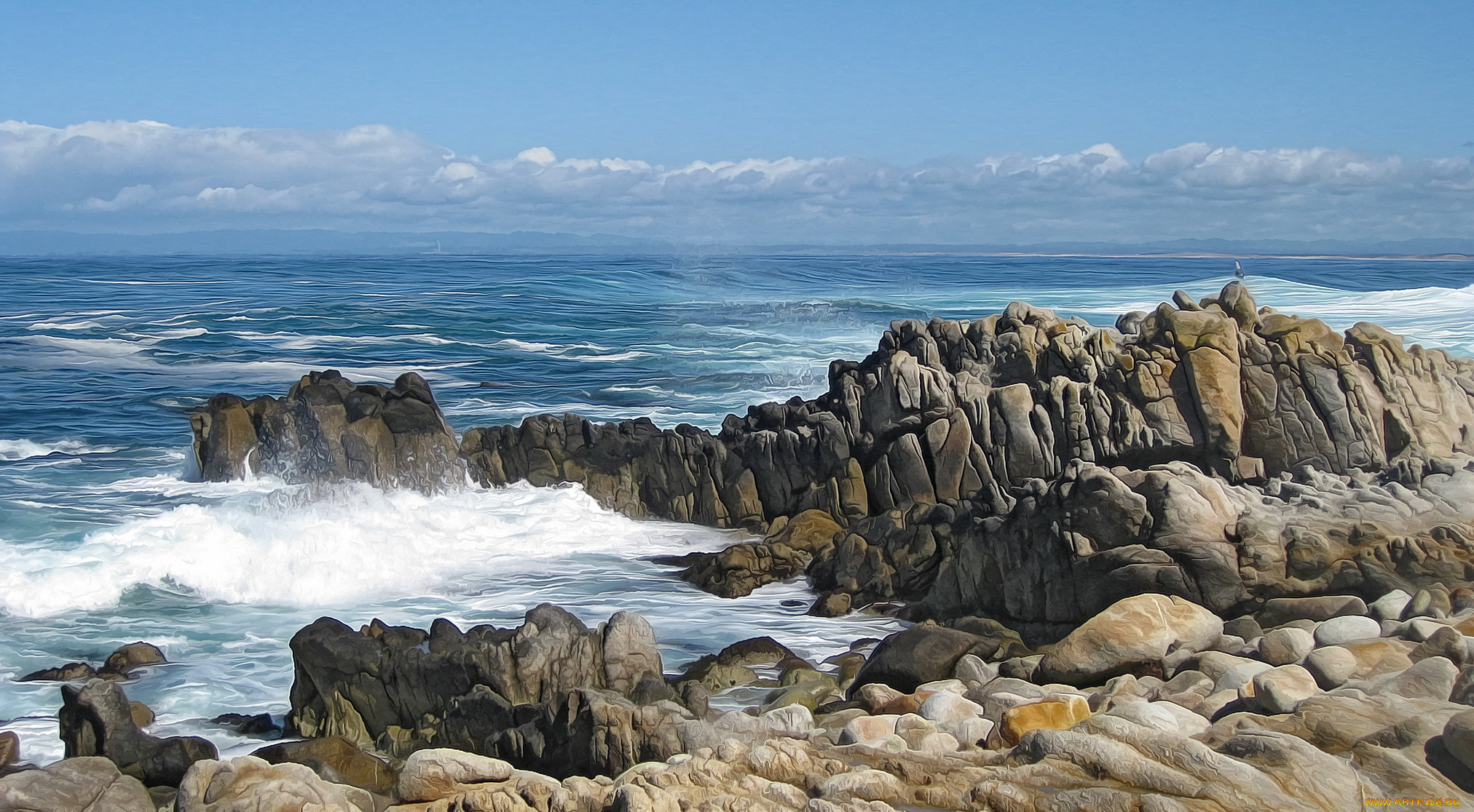 разное, компьютерный, дизайн, побережье