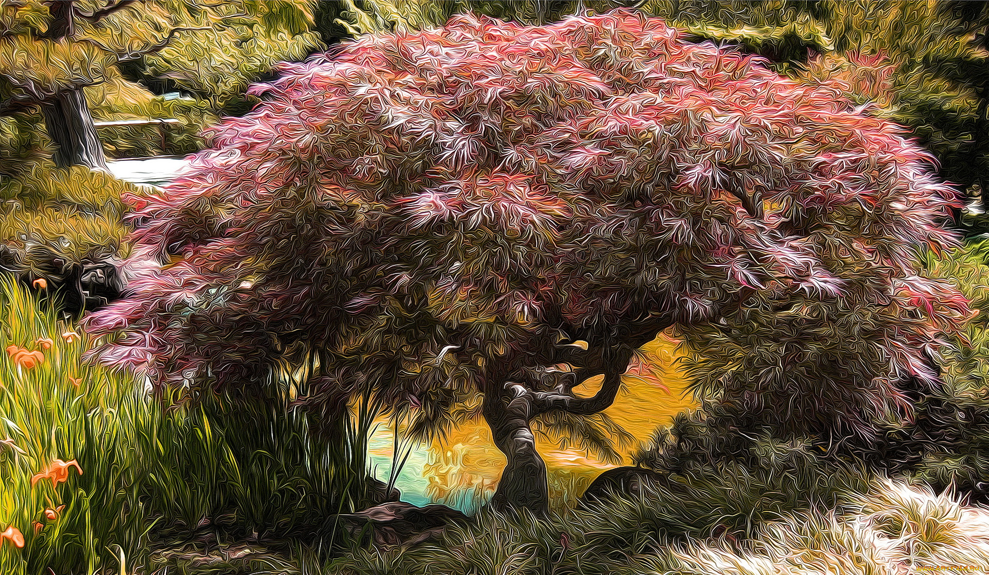 разное, компьютерный, дизайн, дерево