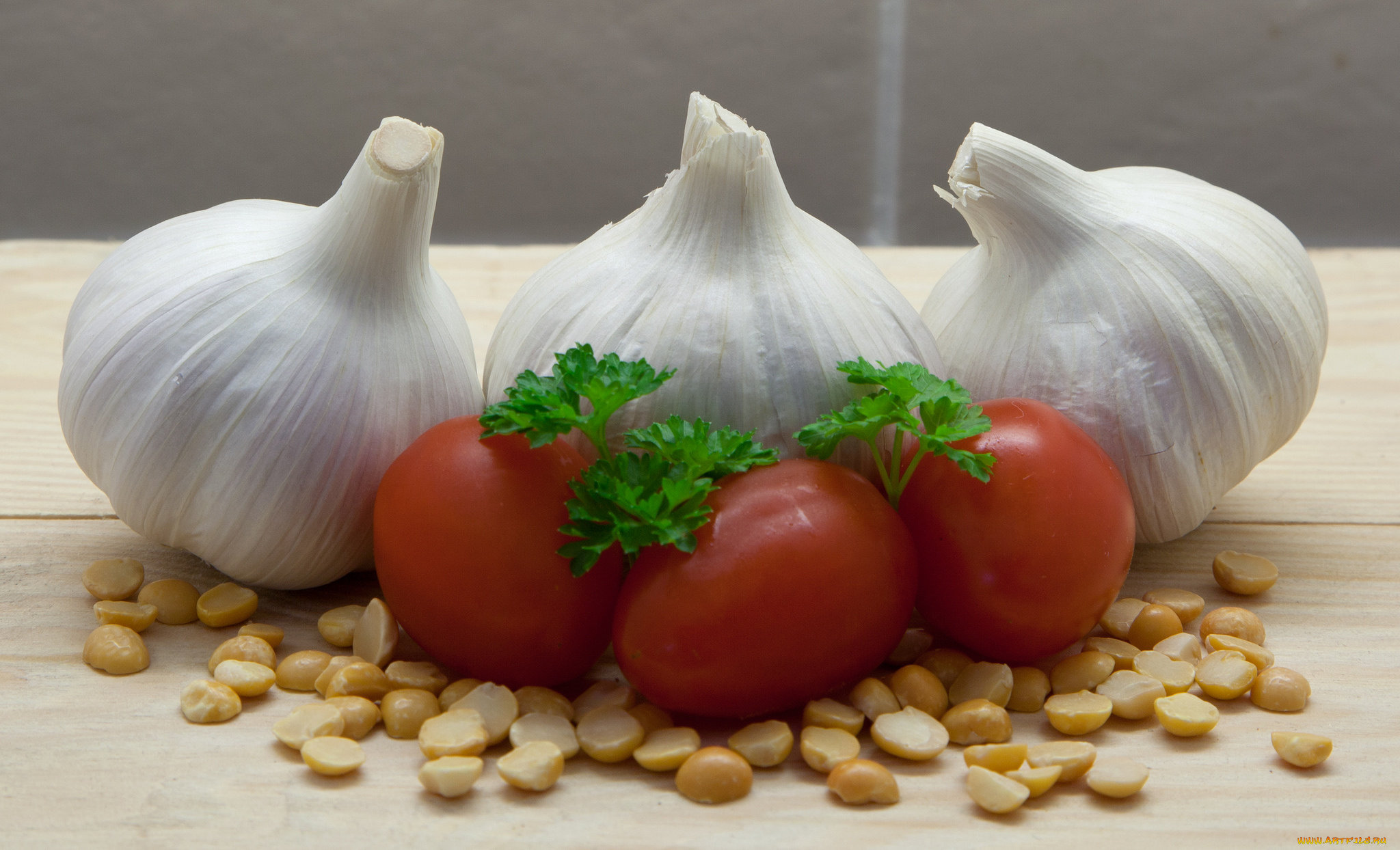 еда, овощи, Чеснок, помидоры