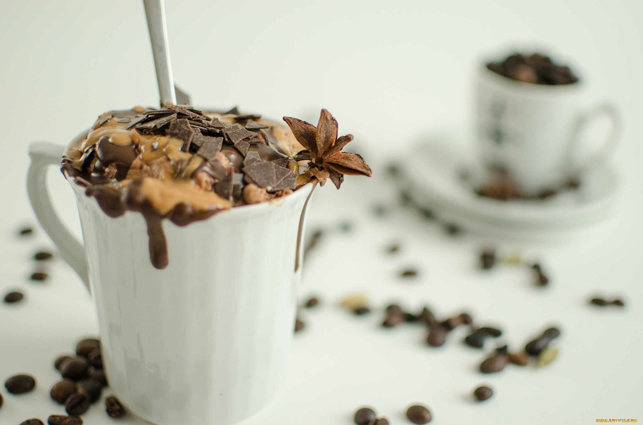 еда, напитки, шоколадный, мусс