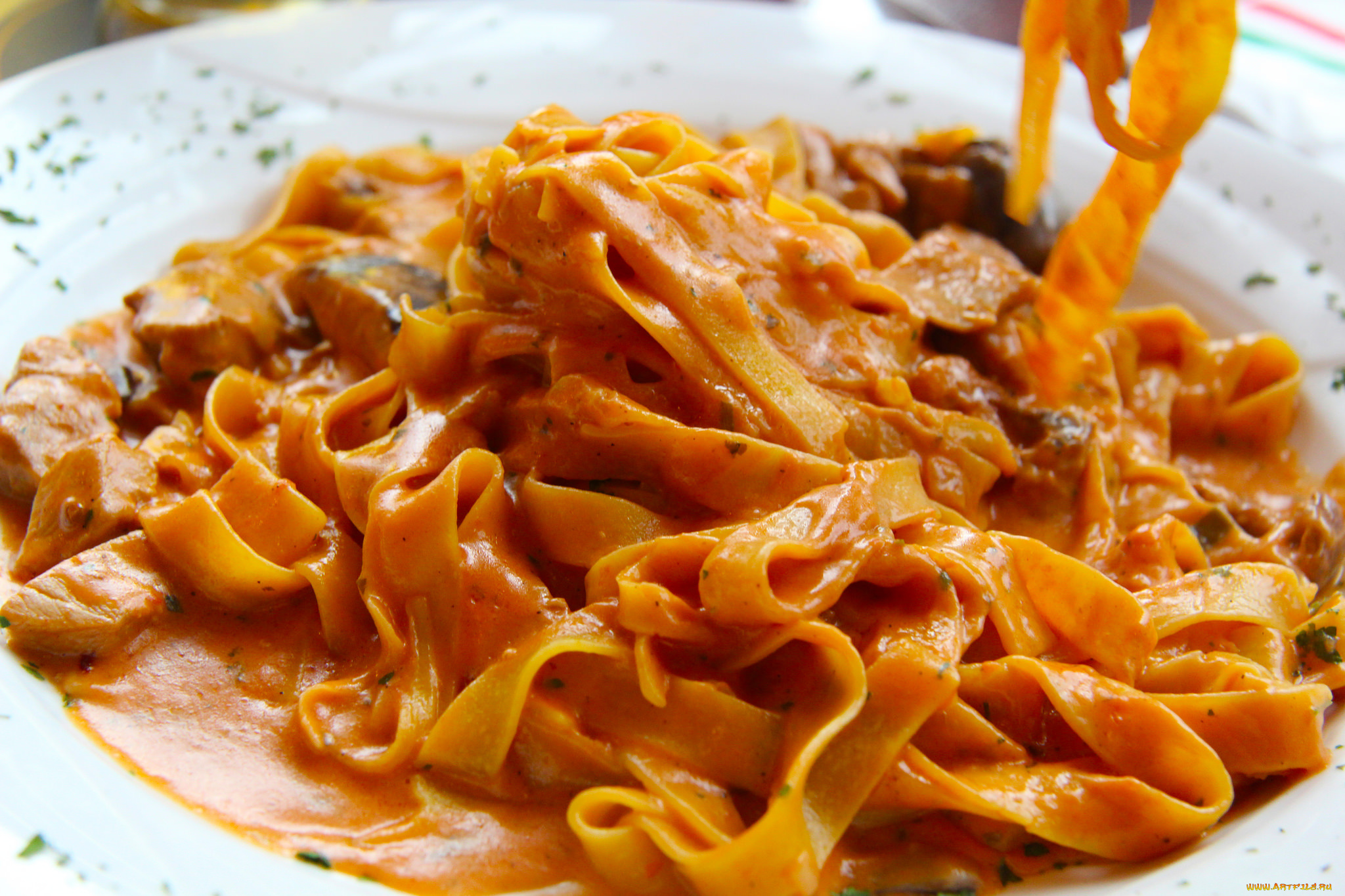 еда, макаронные, блюда, тальятелле