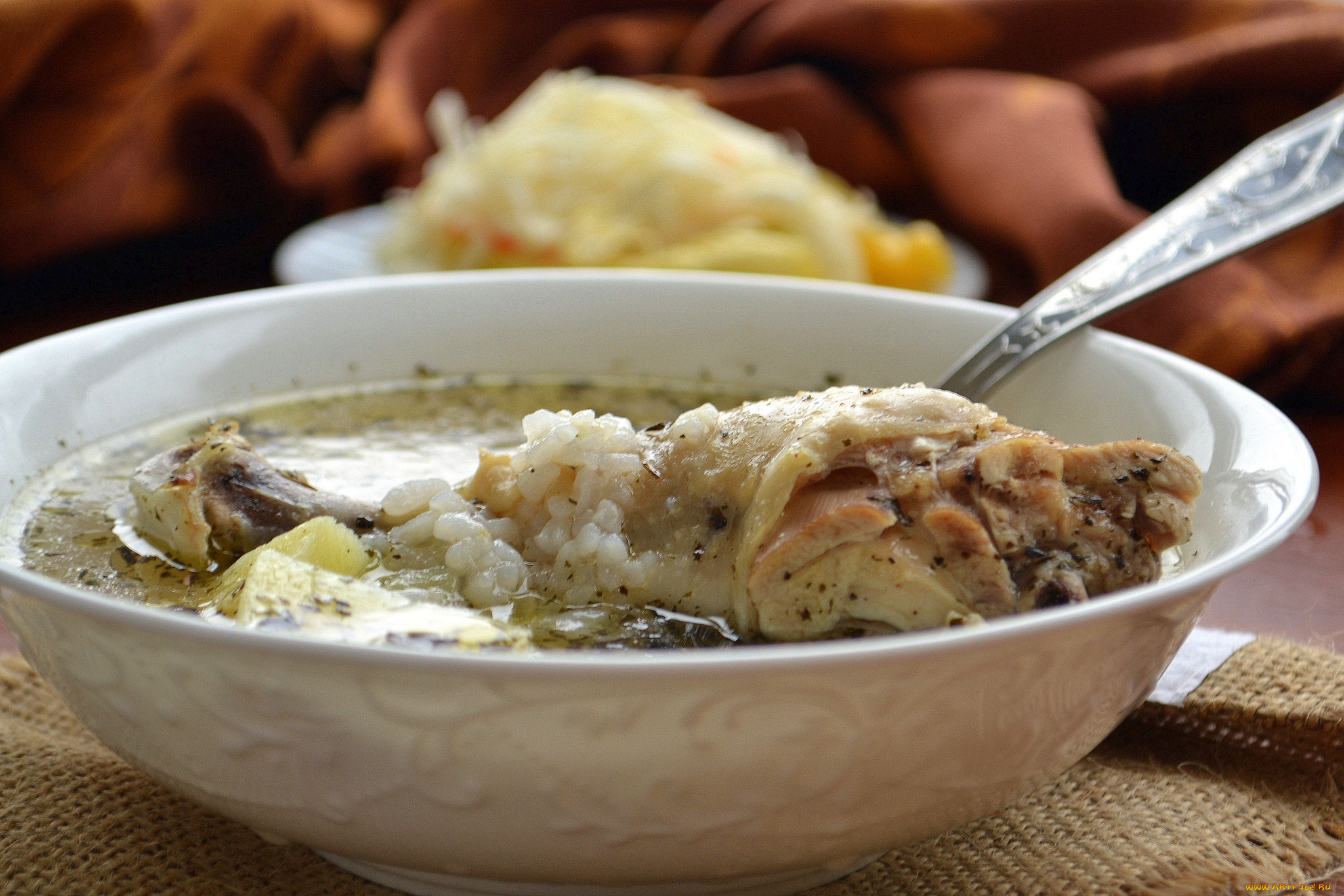 еда, первые, блюда, суп, курица