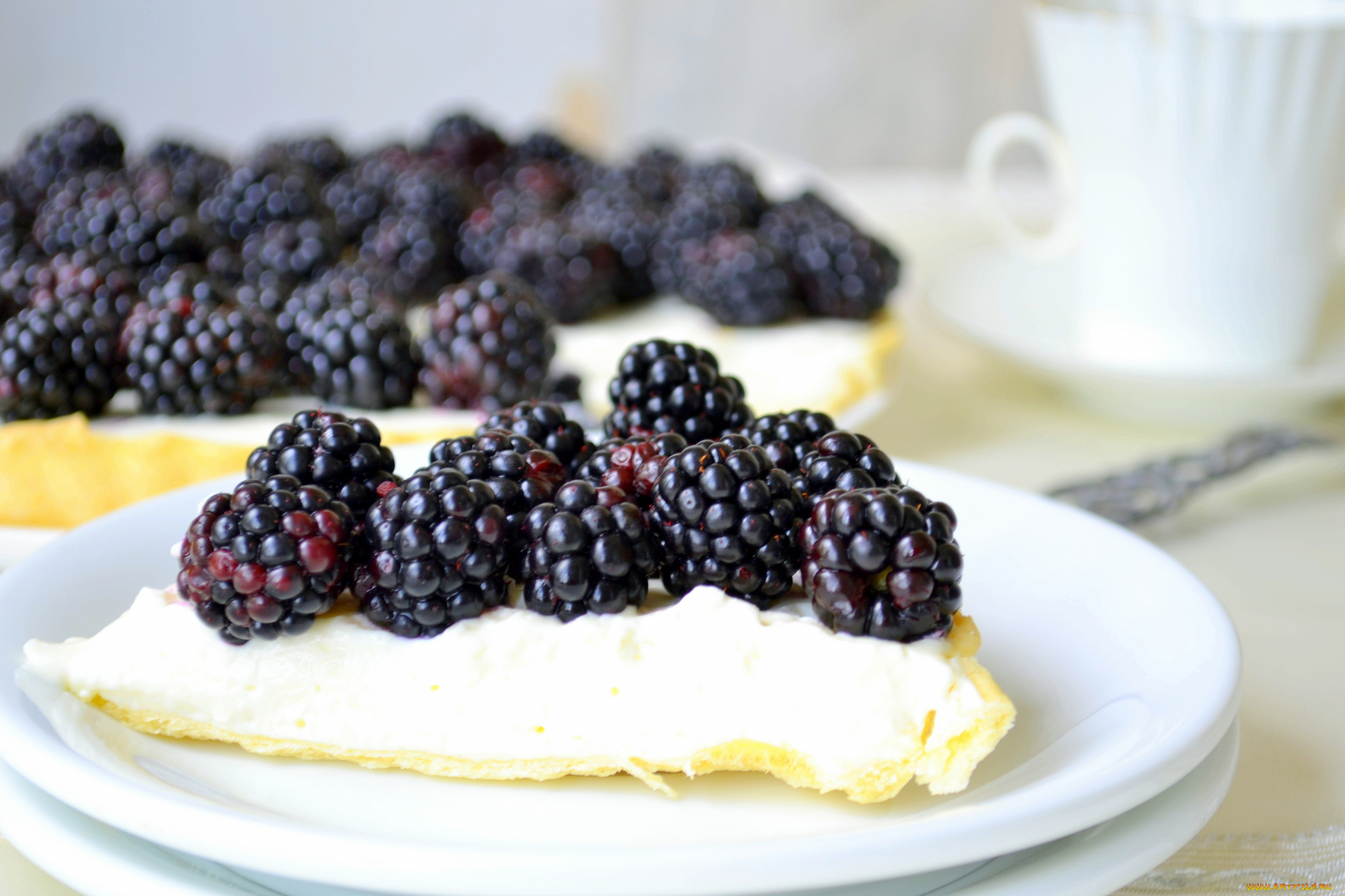 еда, торты, ежевика, торт