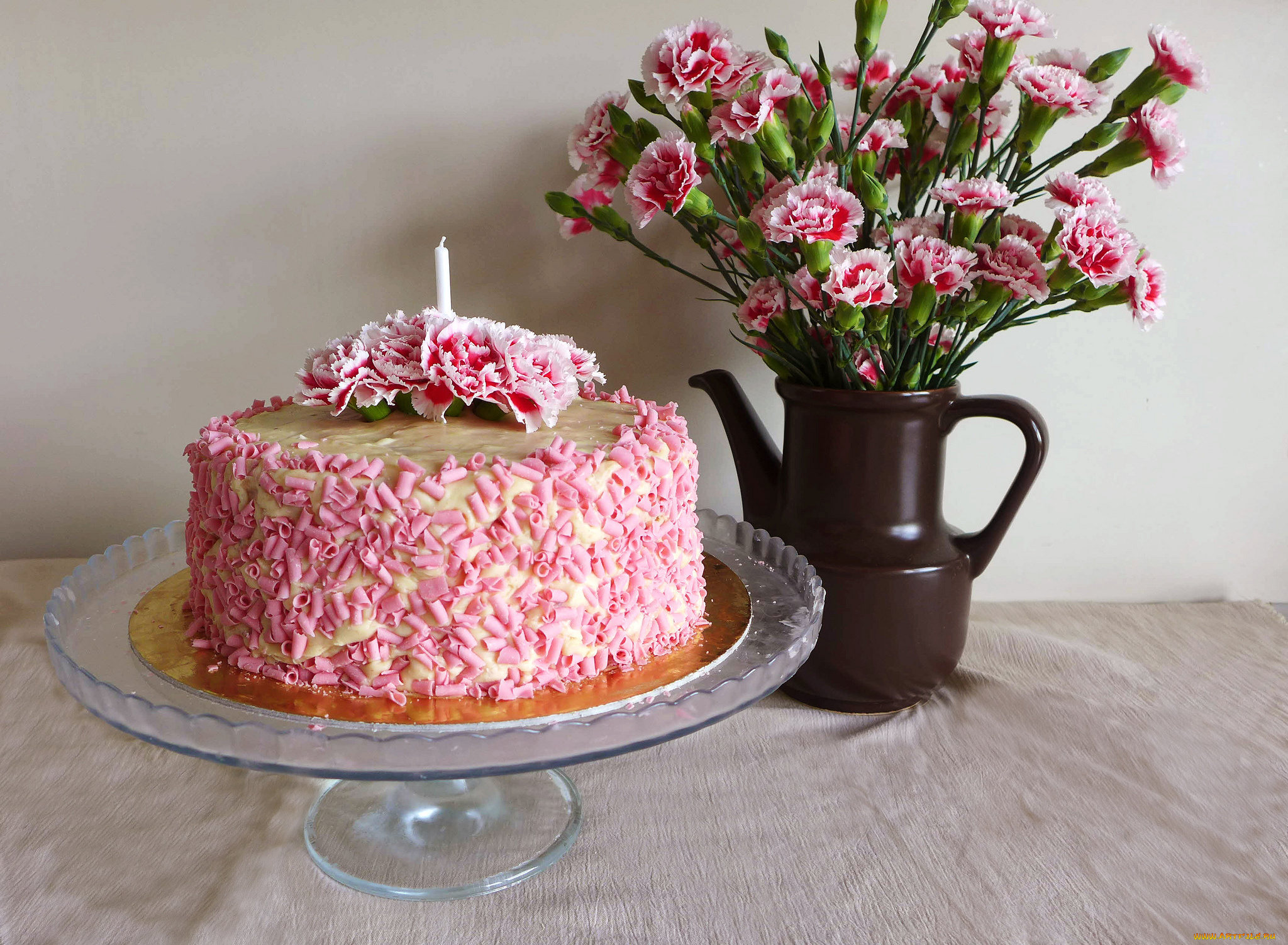 еда, пироги, ванильный, пирог