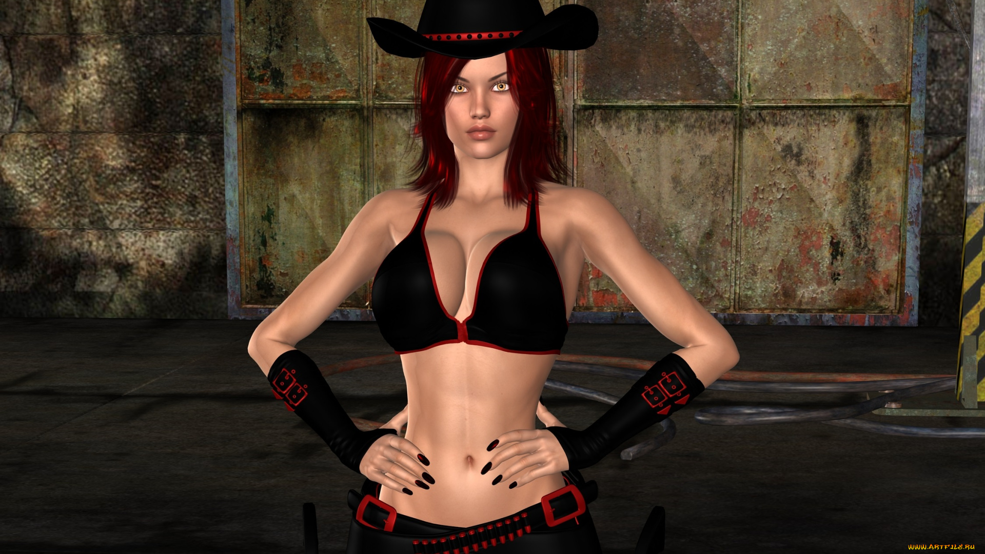 3д, графика, люди, , people, шляпа, фон, взгляд, девушка