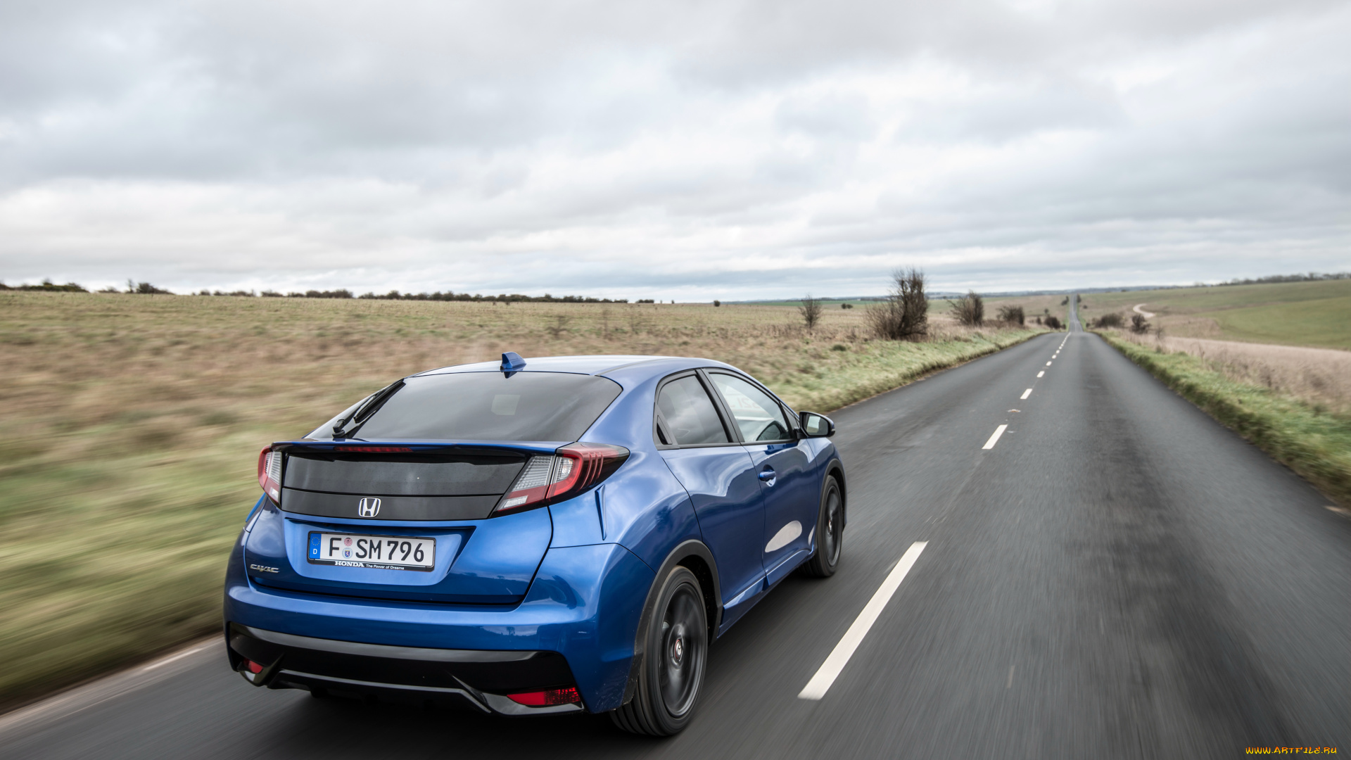 автомобили, honda, синий, 2015г, sport, civic