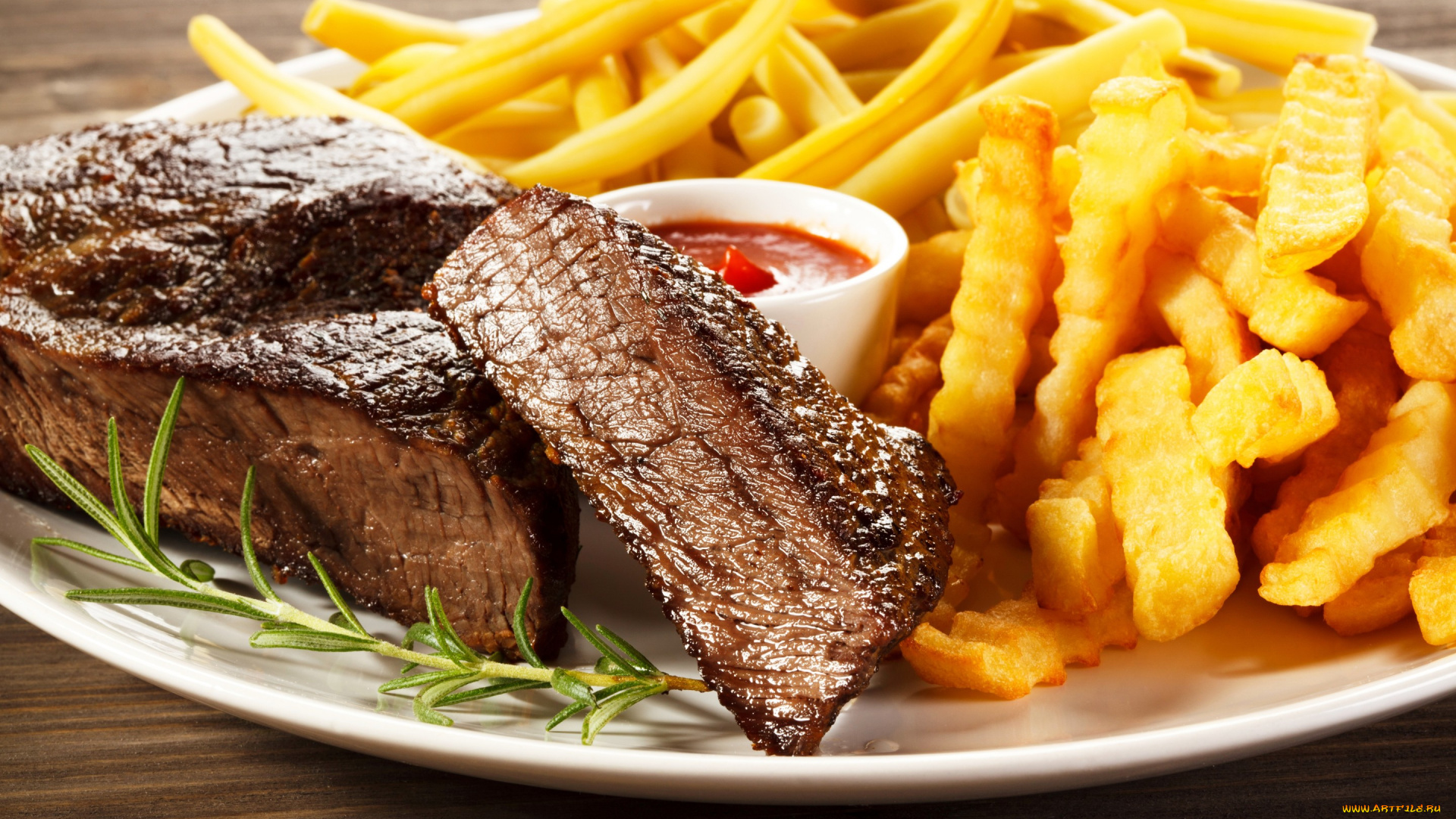 еда, мясные, блюда, соус, баранина, meat, мясо, картофель, фри