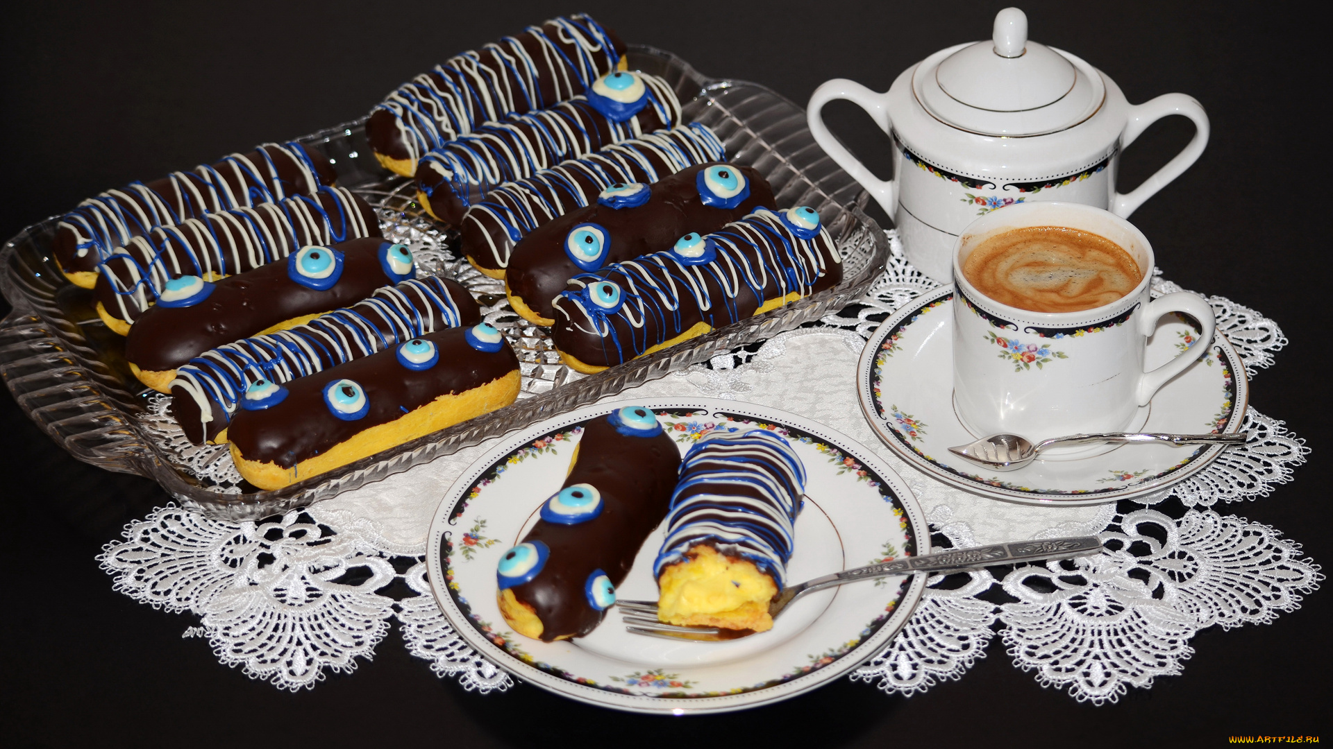 еда, пирожные, , кексы, , печенье, украшения, чашка, кофе