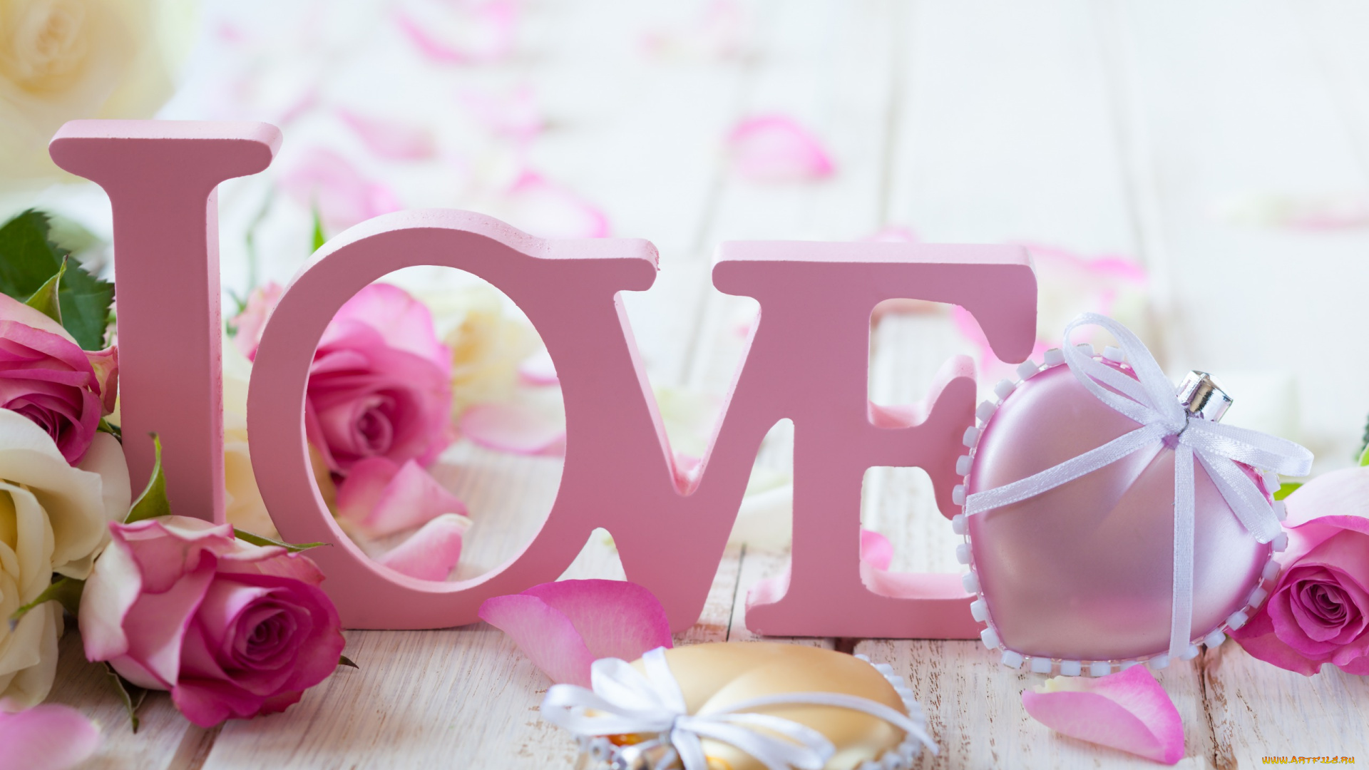 праздничные, день, святого, валентина, , сердечки, , любовь, розы, сердечки