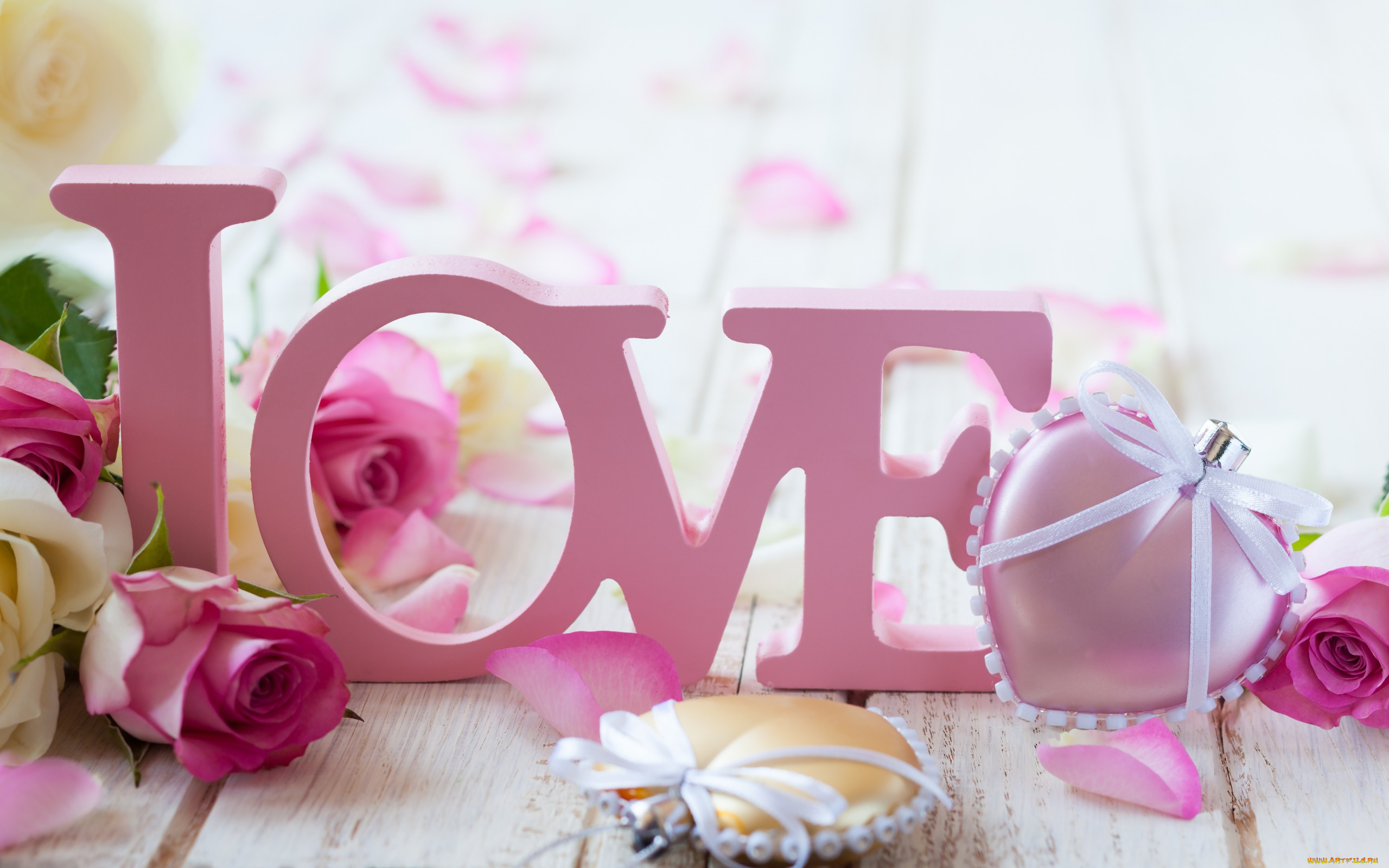 праздничные, день, святого, валентина, , сердечки, , любовь, розы, сердечки