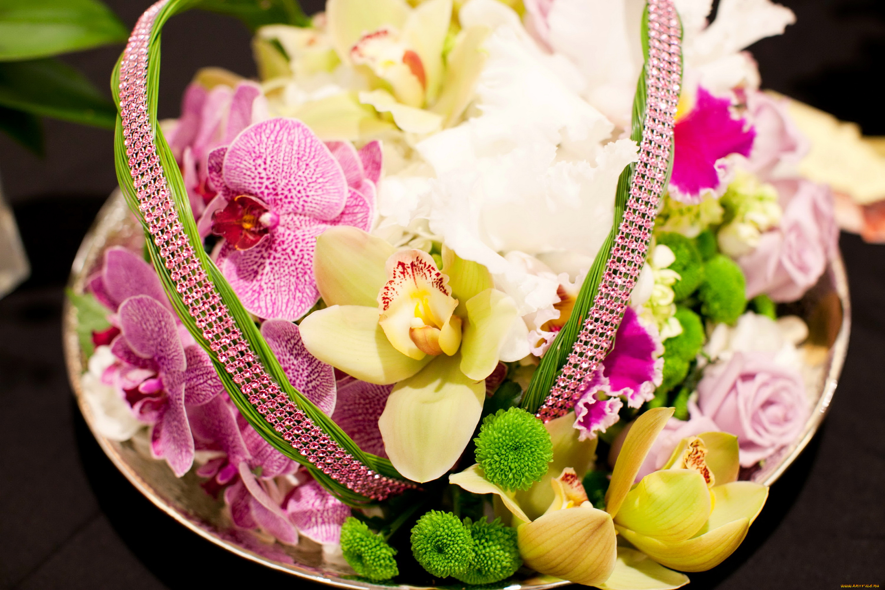 цветы, букеты, , композиции, хризантемы, розы, орхидеи