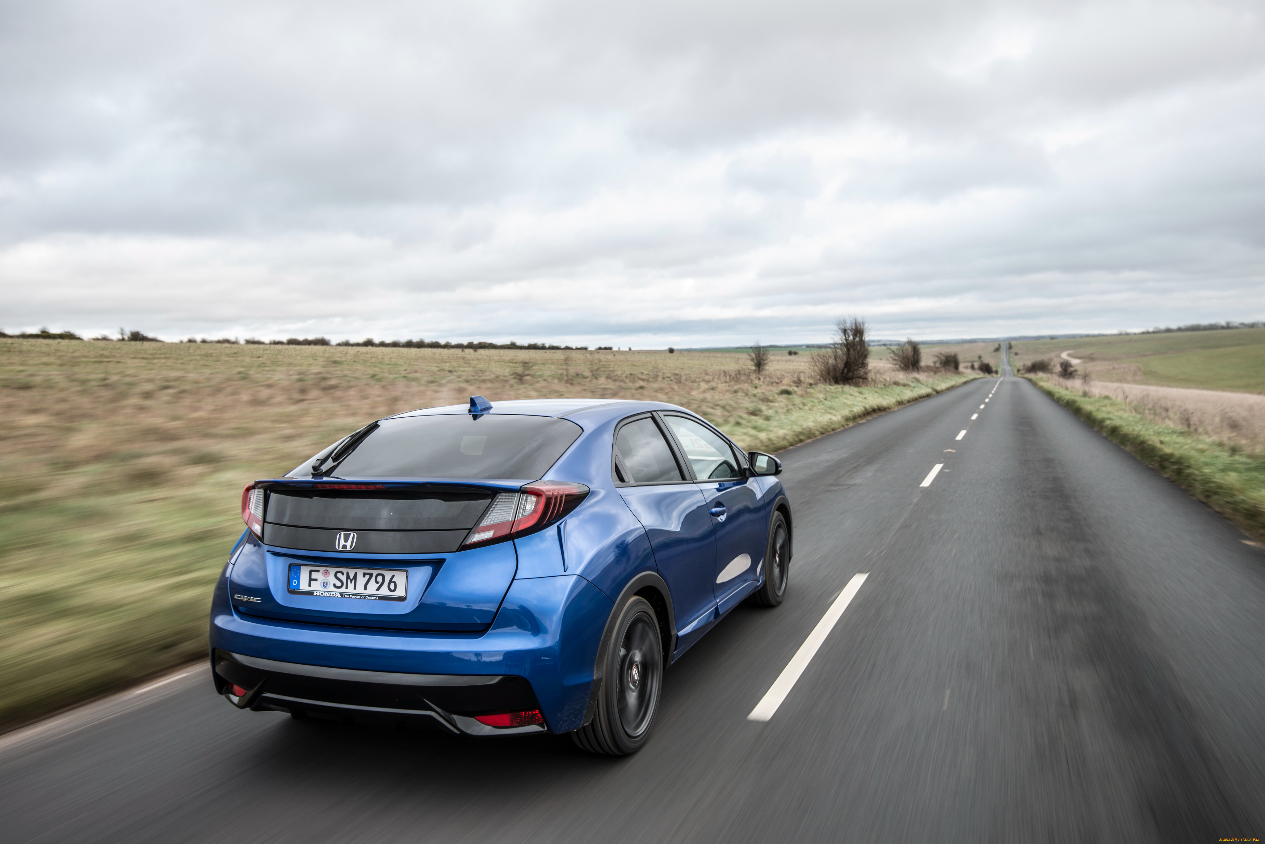 автомобили, honda, синий, 2015г, sport, civic