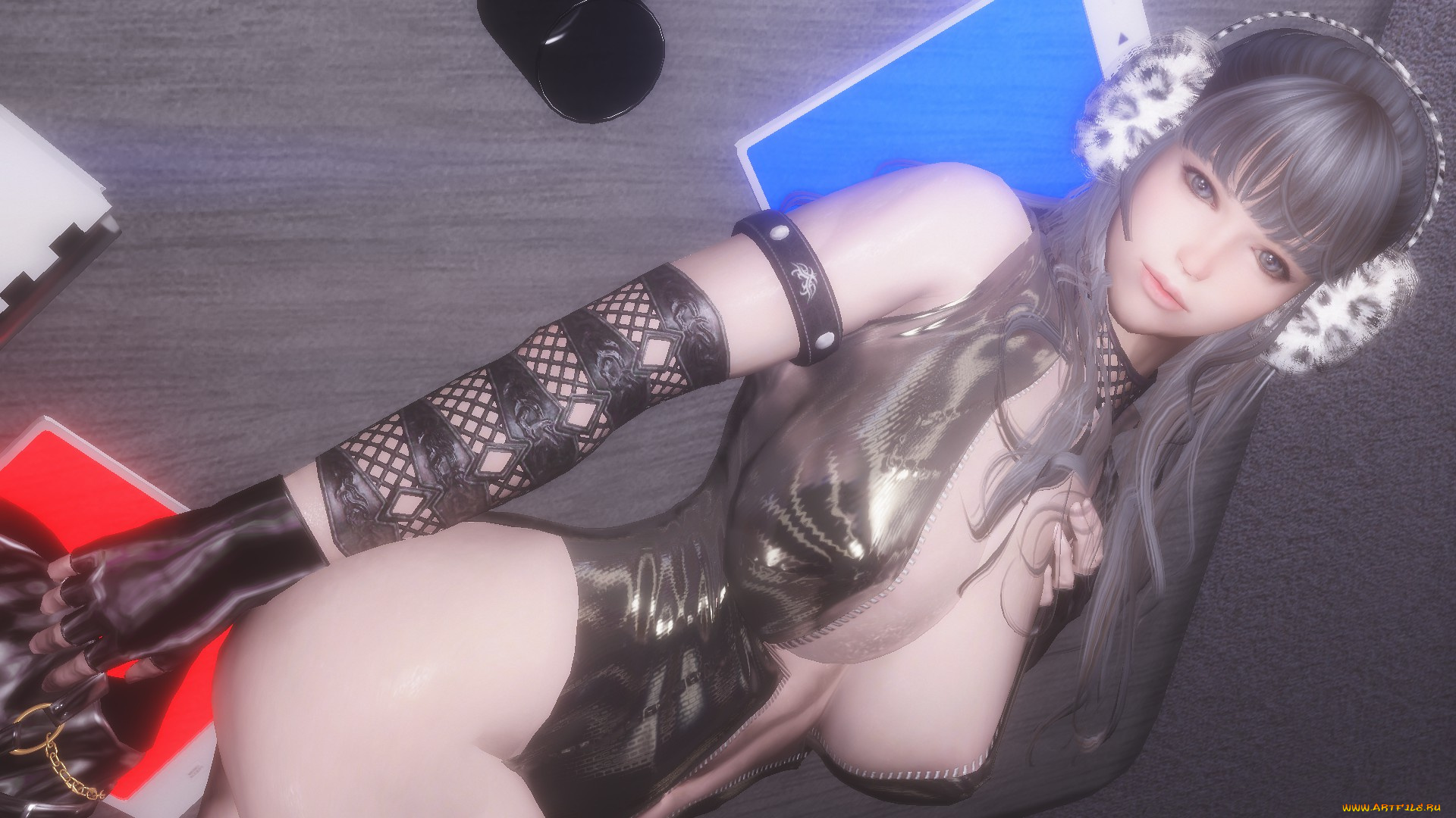 3д, графика, аниме, , anime, фон, взгляд, девушка