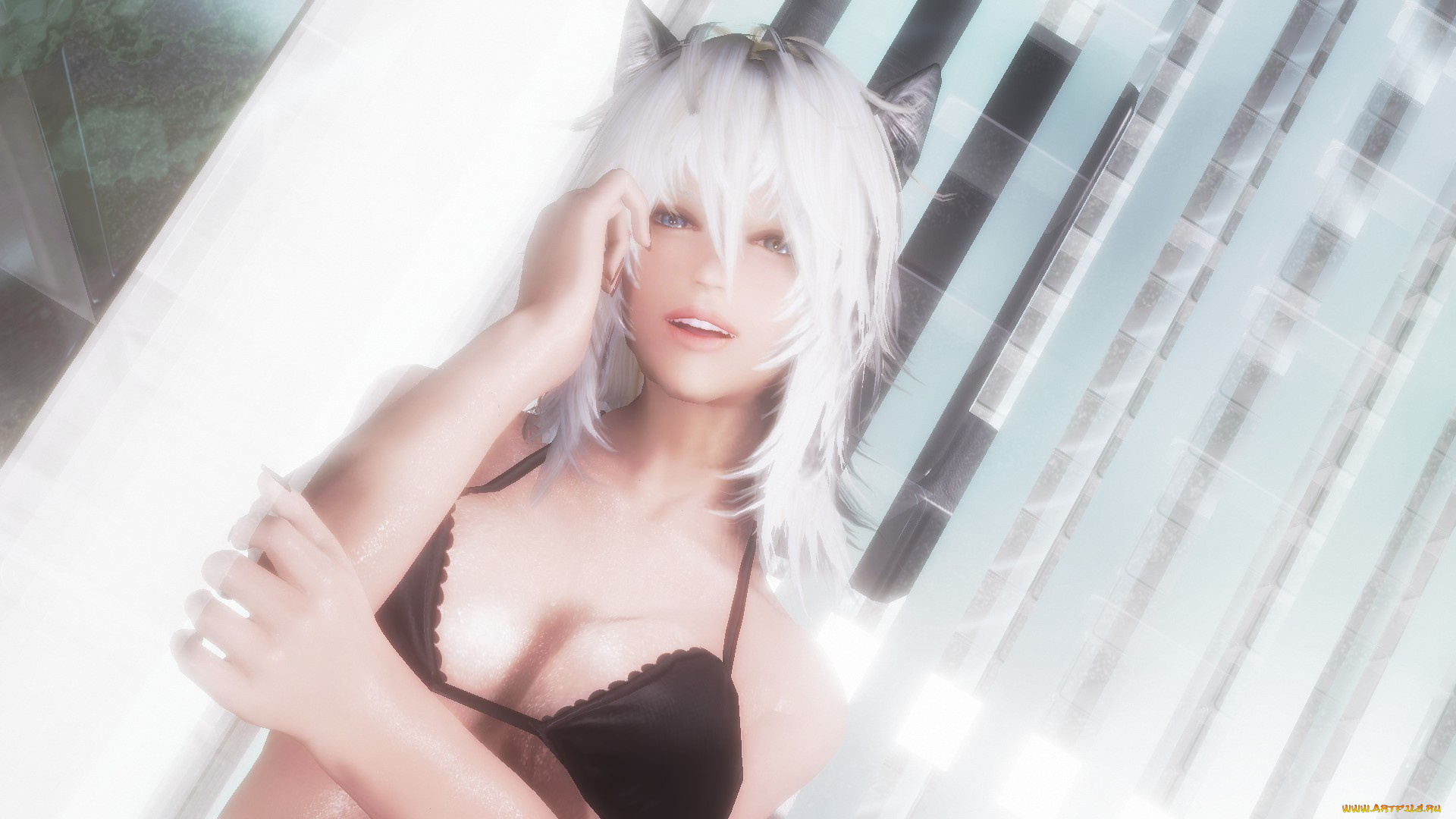 3д, графика, существа, , creatures, фон, взгляд, девушка