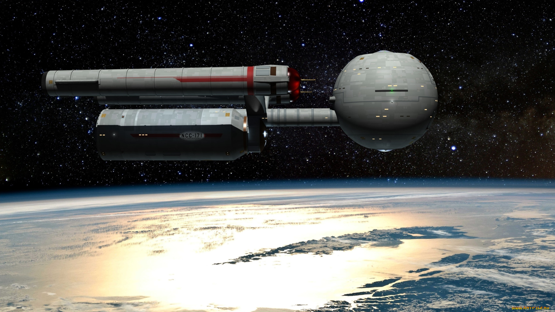 космос, арт, планета, вселенная, полет, космический, корабль