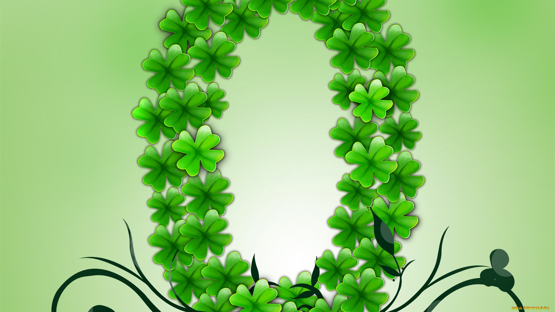 векторная, графика, другое, , other, фон, узор, цифра, листочки