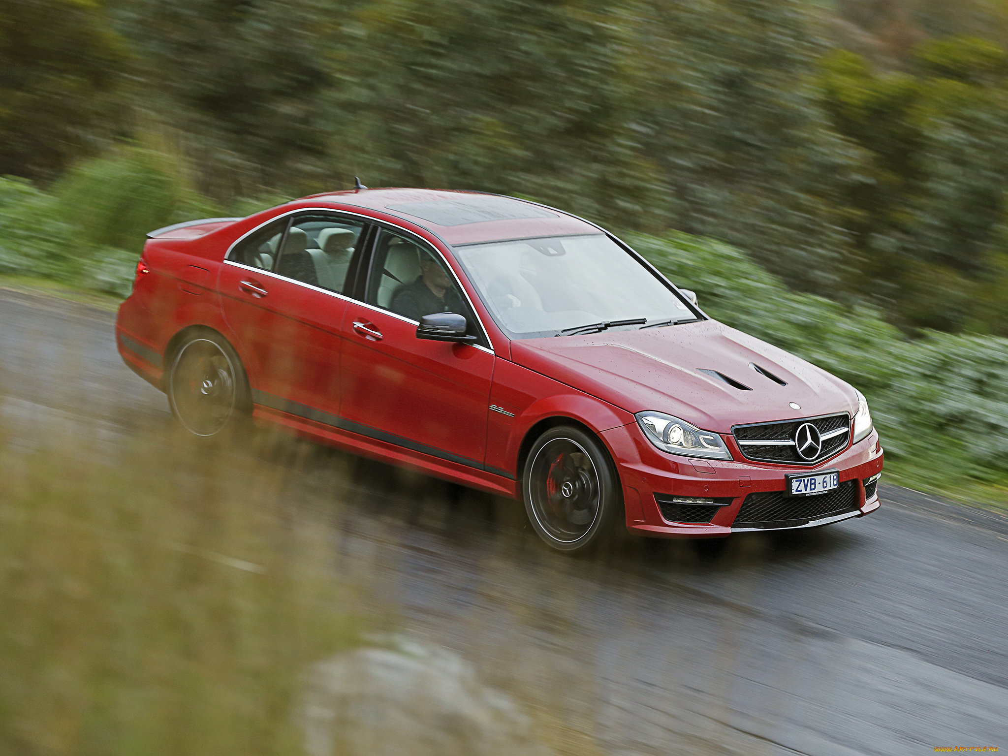 автомобили, mercedes-benz, c, 63, amg, edition, 507, au-spec, w204, 2013г, красный