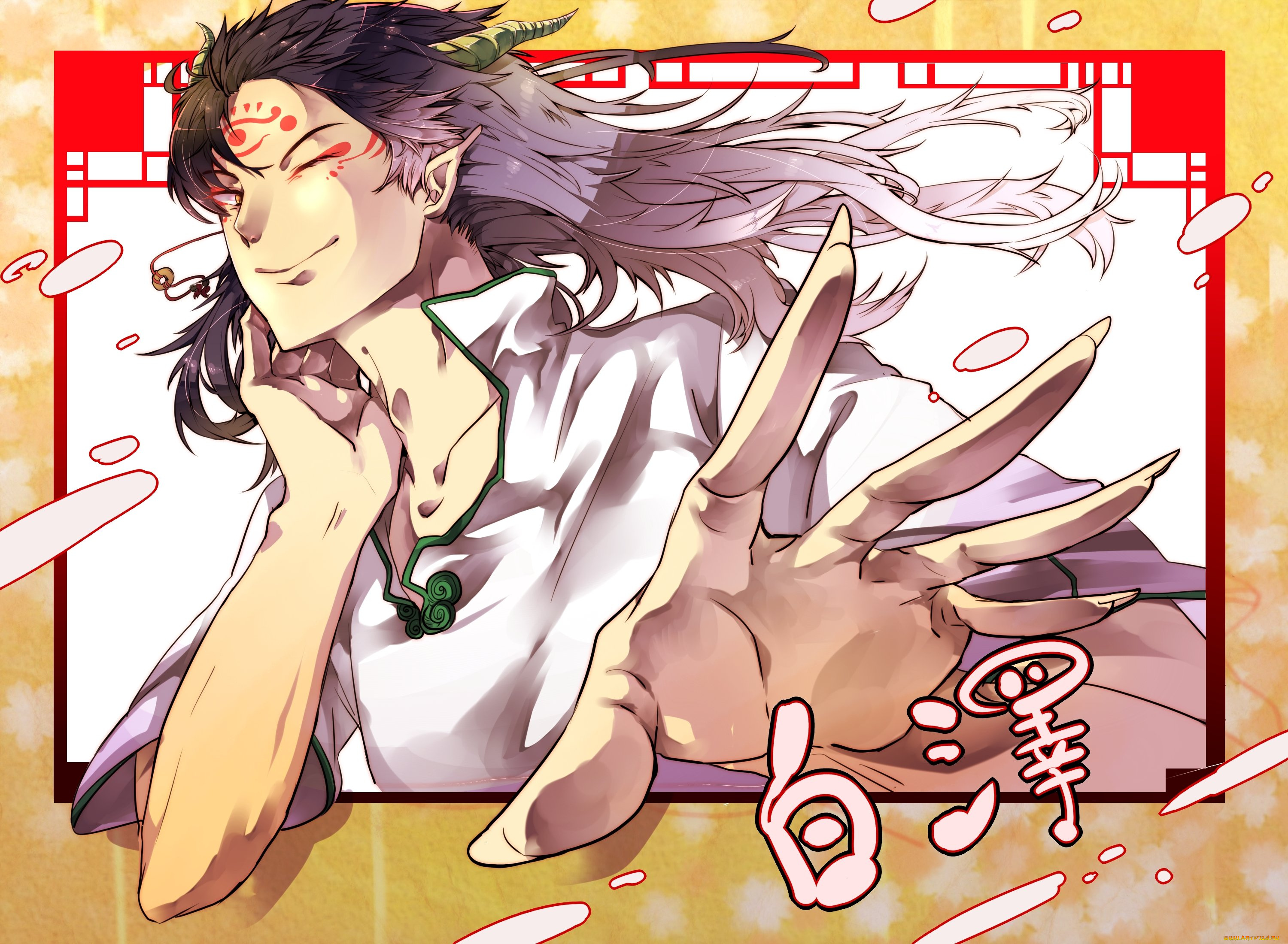 аниме, hoozuki, no, reitetsu, хакутаку, хладнокровный, хозуки