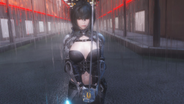 обоя 3д графика, фантазия , fantasy, фон, взгляд, девушка