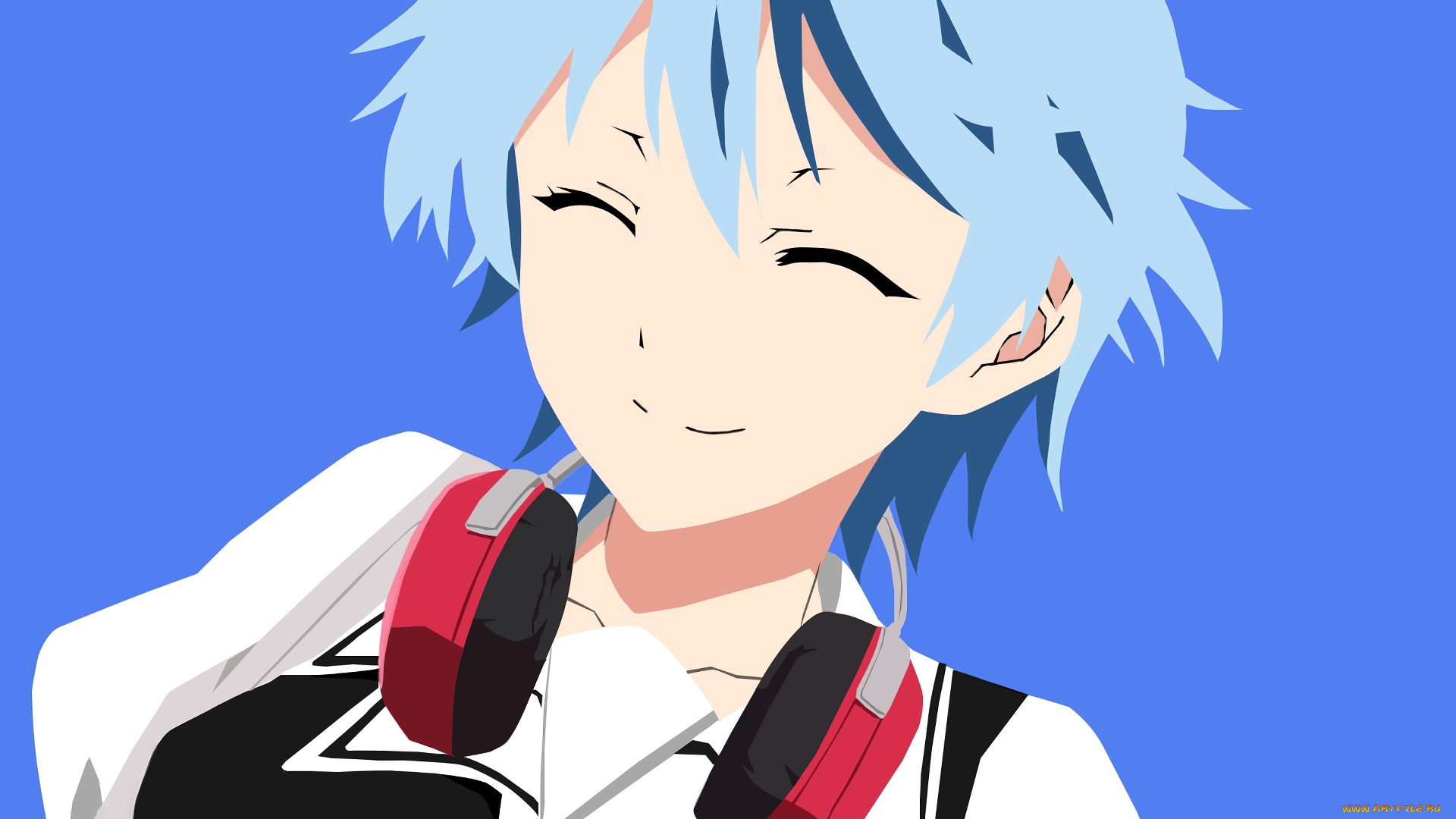 аниме, fuuka, фон, взгляд