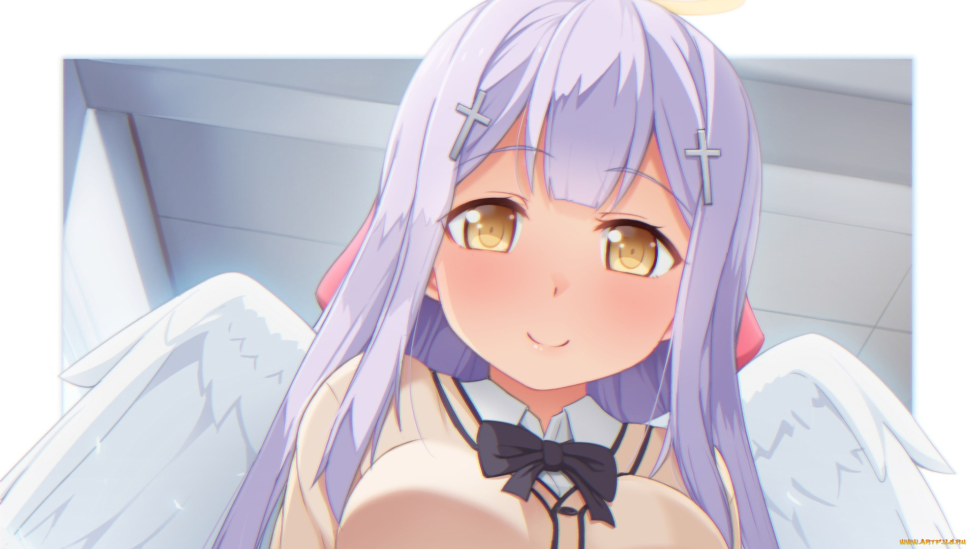 аниме, gabriel, dropout, девушка, фон, взгляд