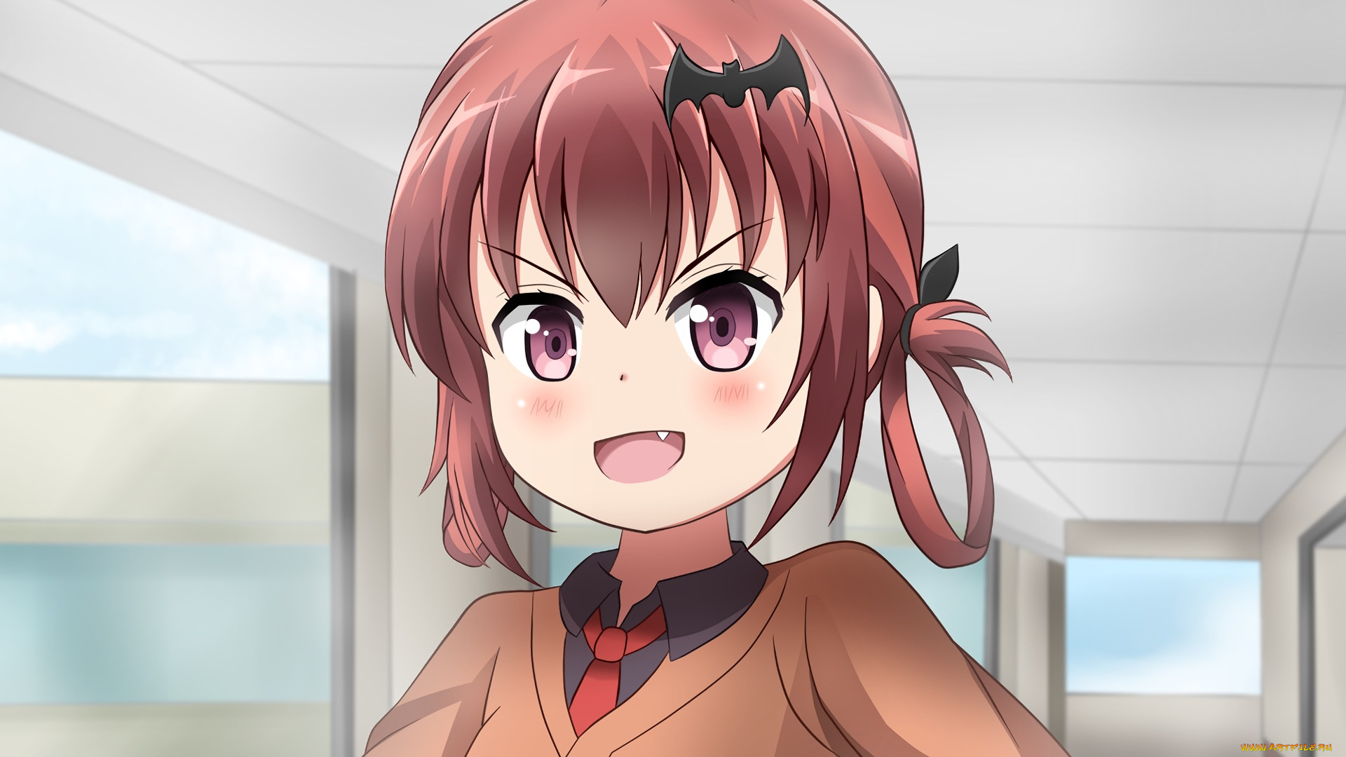 аниме, gabriel, dropout, девушка, фон, взгляд